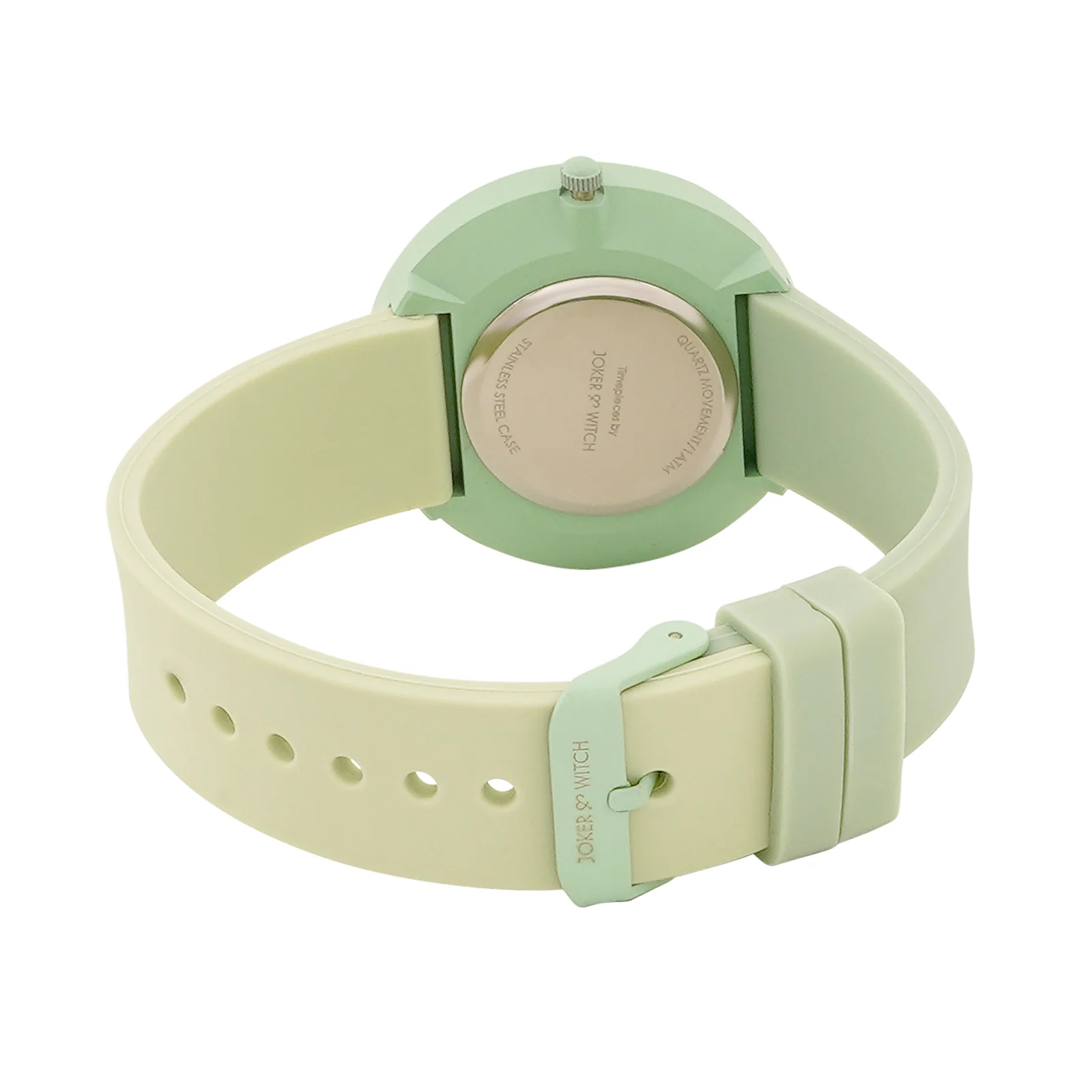 Duet Meadow Green Large Dial Silicone Strap Unisex Watch - Image 6