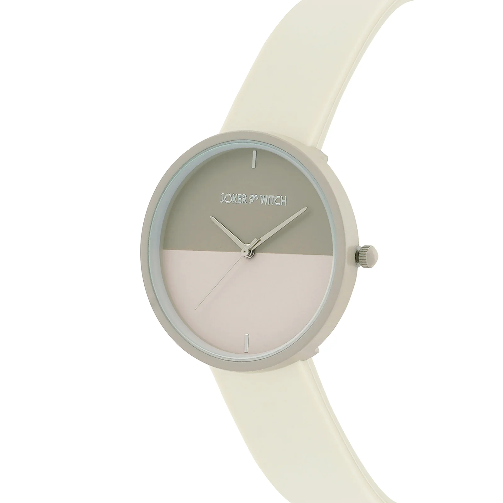 Duet Opalix Beige Large Dial Silicone Strap Unisex Watch - Image 4