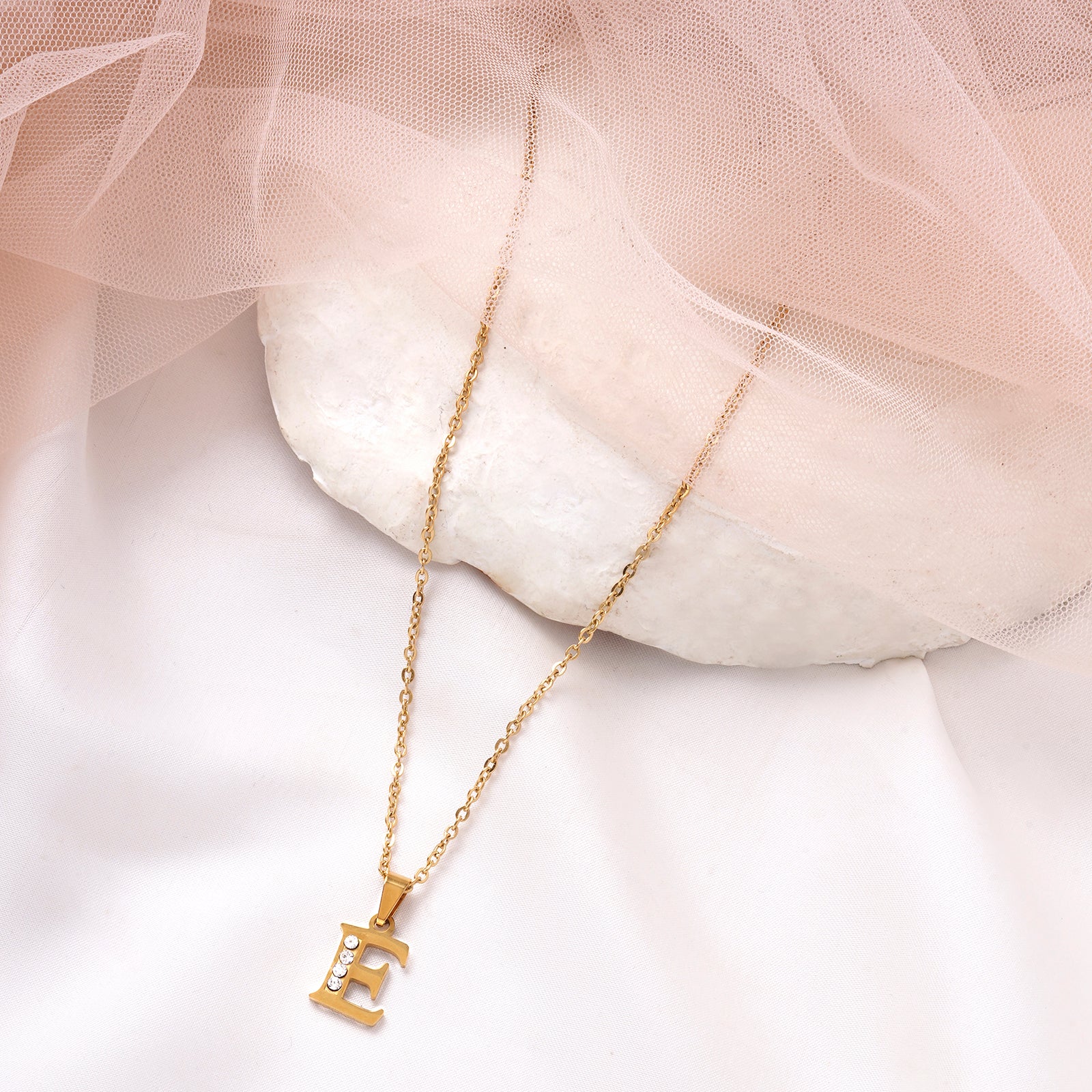 Bewitched E Initial Pendant Necklace - Image 2