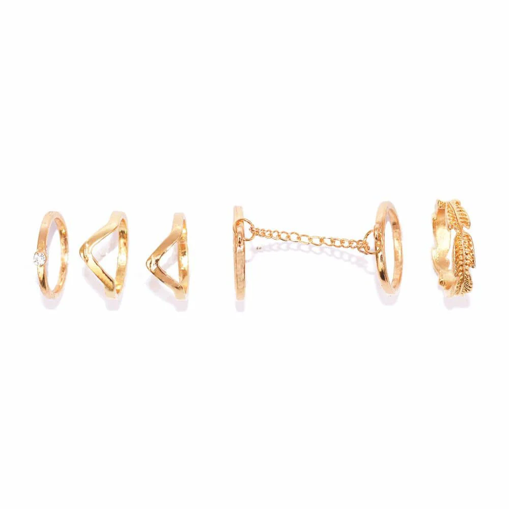 Elegant Gold Midi Rings - Image 2