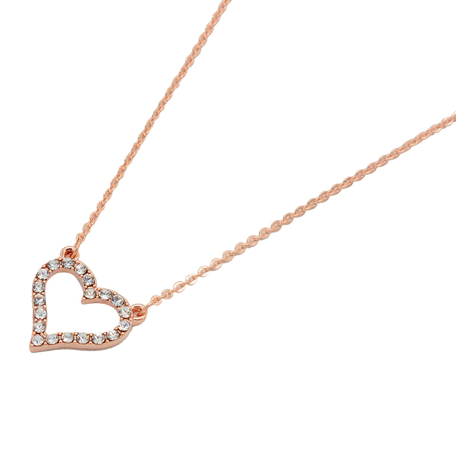 Elegant Heart Charm Rosegold Necklace - Image 4