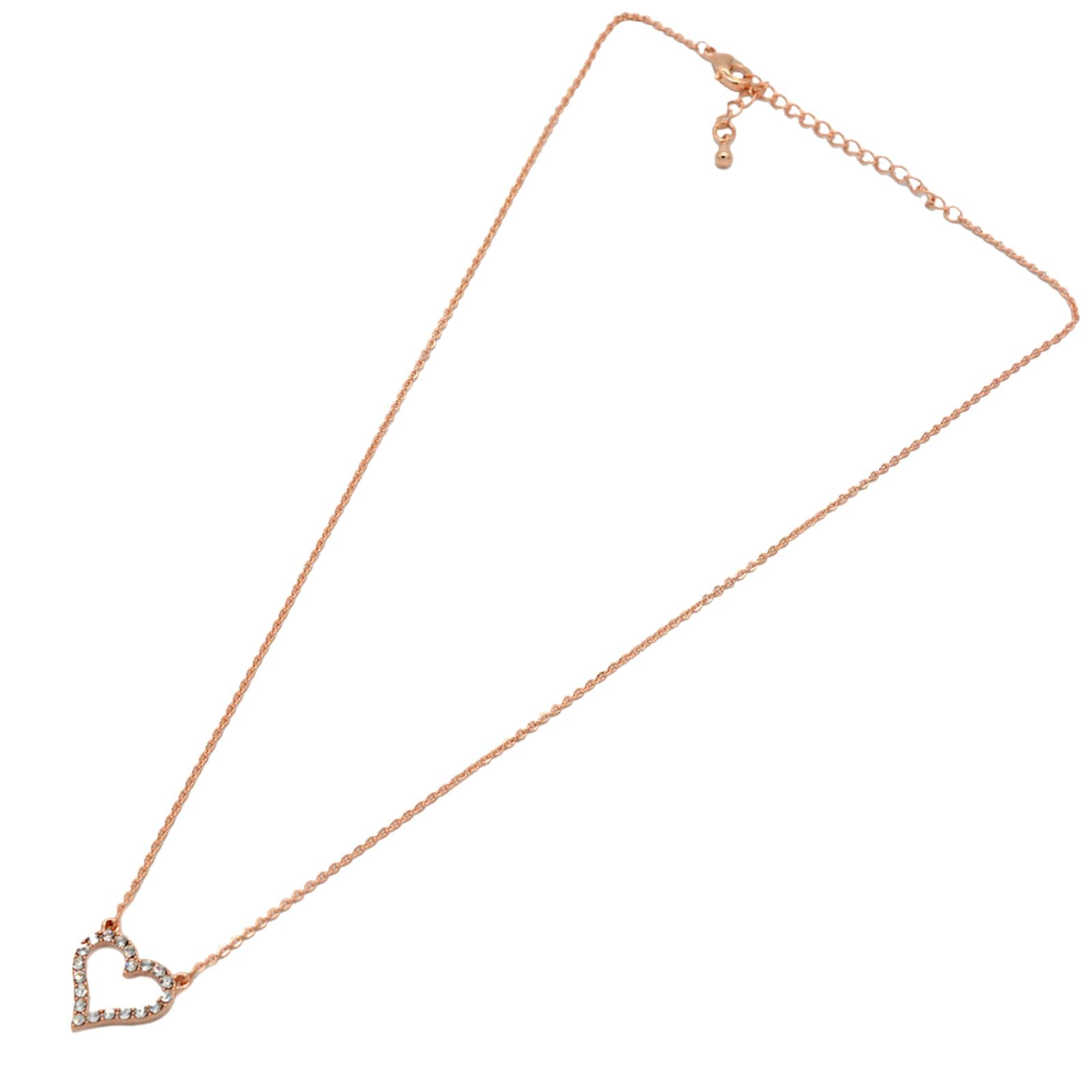 Elegant Heart Charm Rosegold Necklace - Image 5