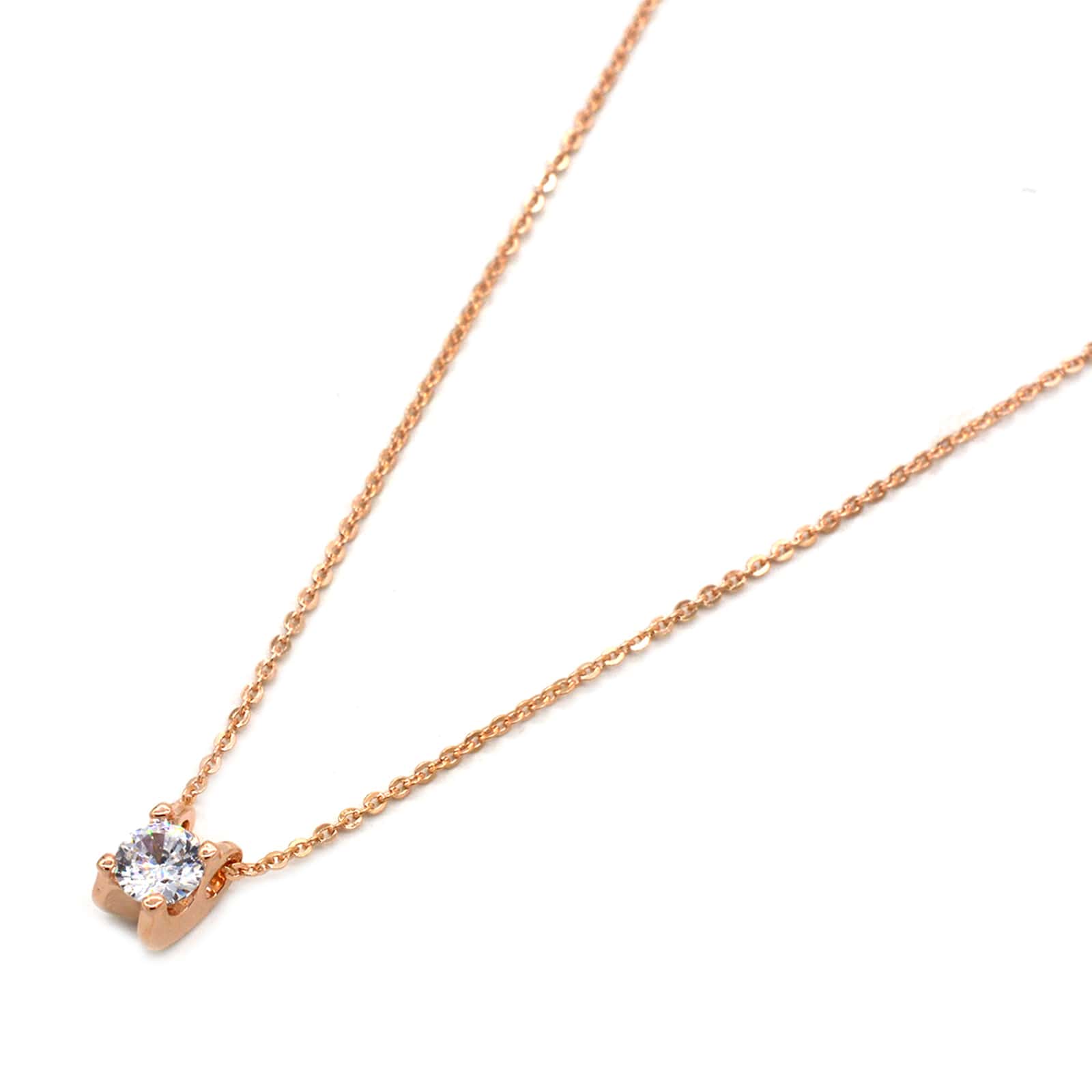 Elegant Rhinestone Charm Rosegold Necklace - Image 5