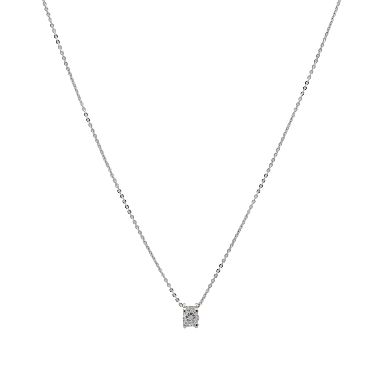 Elegant Rhinestone Charm Silver Necklace - Image 4