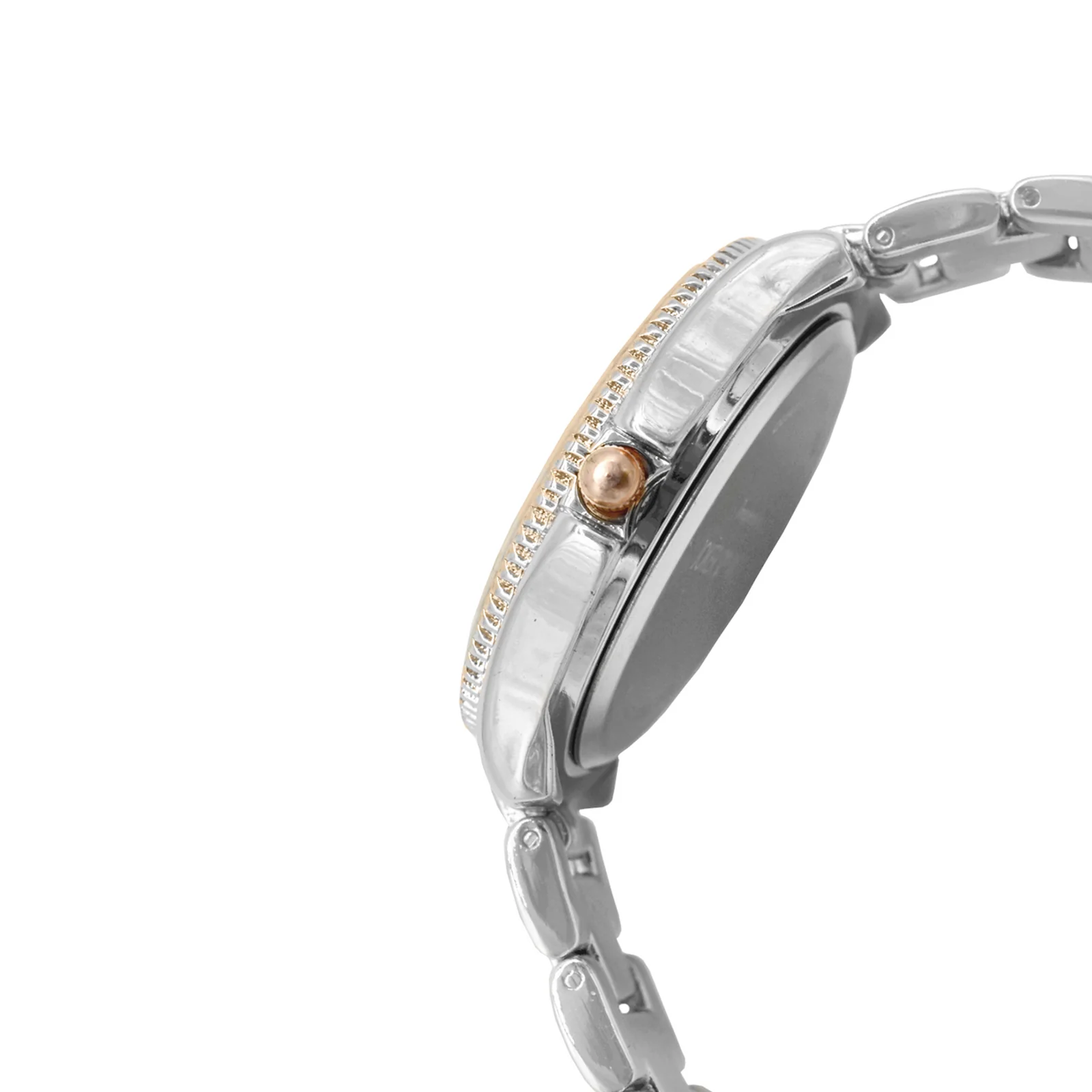 Ella White Medium Dial Dual Tone Linked Chain Strap Women's Watch - Image 2