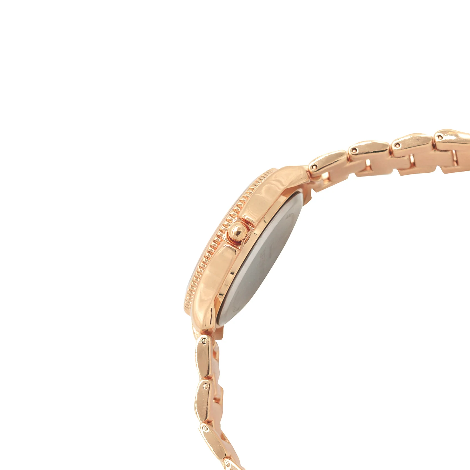 Ella White Medium Dial Rose Gold Linked Chain Strap Women's Watch - Image 6