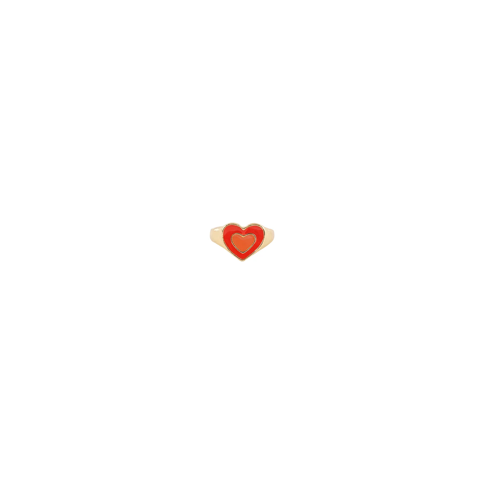 Ellery Orange Heart Ring - Image 3