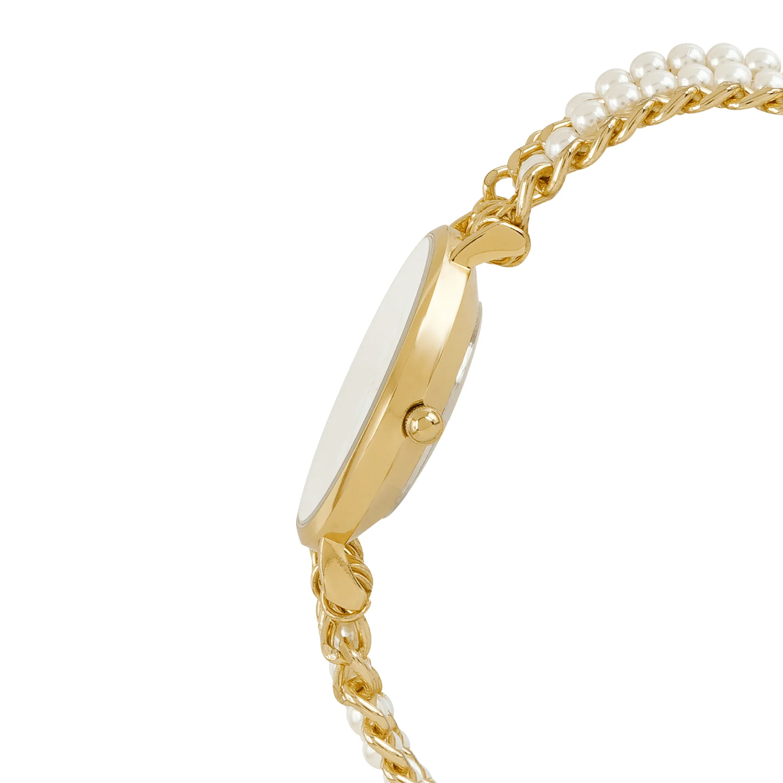 Elloria White MOP Medium Dial Gold Pearl Strap Women's Watch - Image 6
