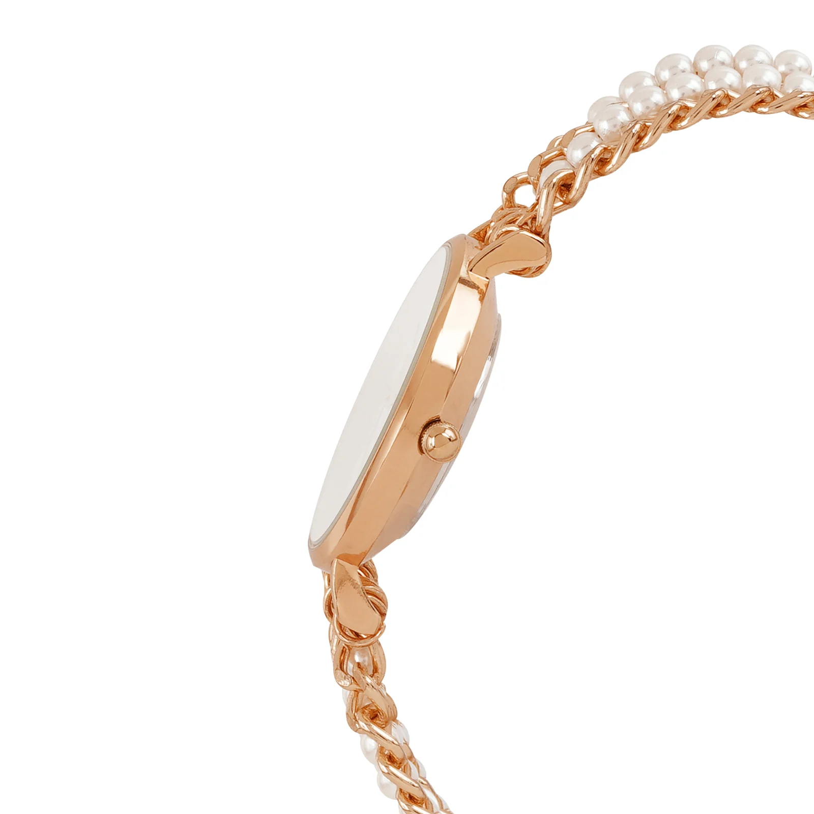 Elloria White MOP Medium Dial Rose Gold Pearl Strap Women's Watch - Image 6