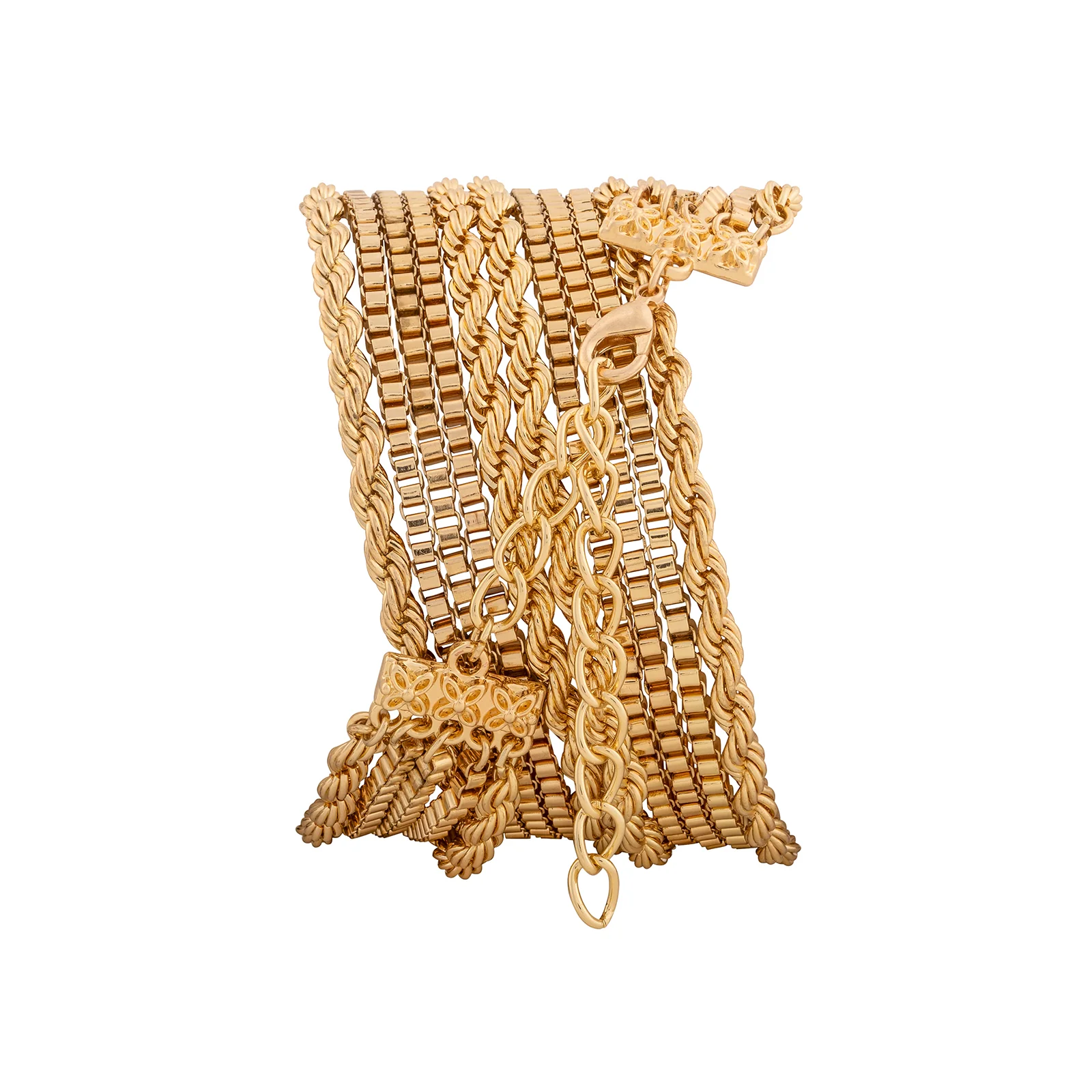 Eltina Gold Small Dial Chain Wrap Around Strap Women's Watch - Image 5