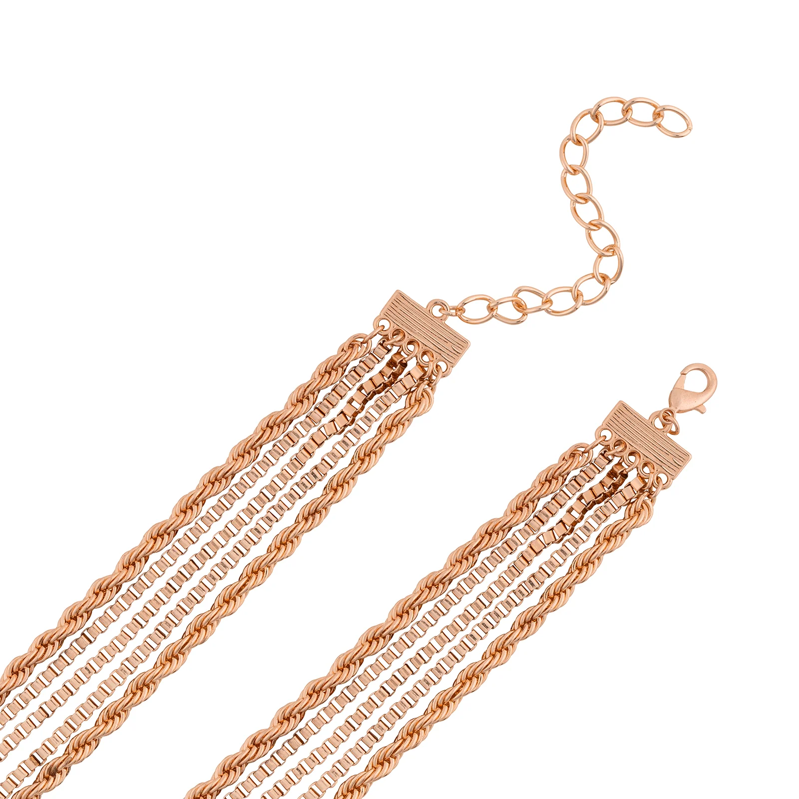 Eltina Black Small Dial Rose Gold Chain Wrap Around Strap Women's Watch - Image 6
