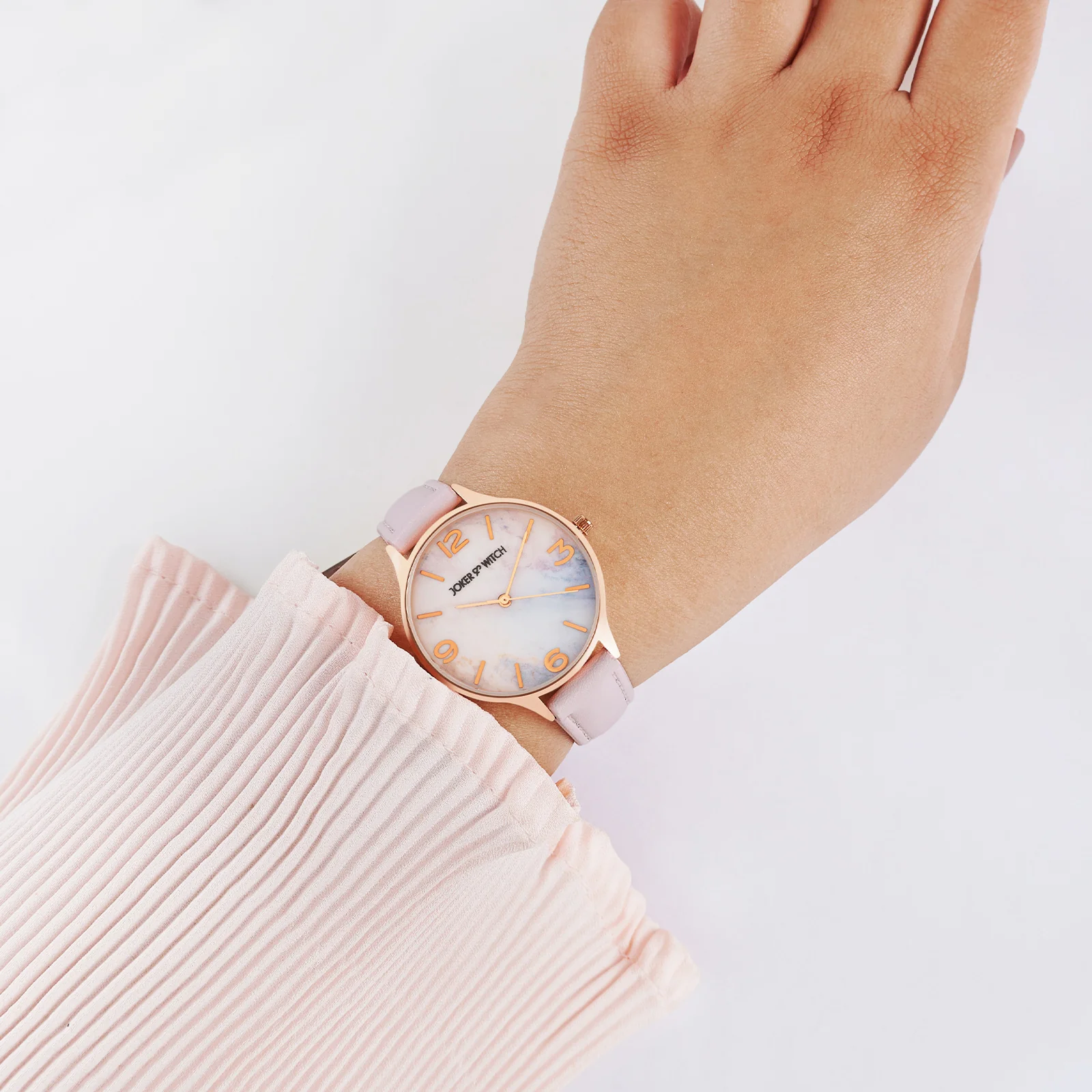 Elysian Multicolor Medium Dial Pink PU Strap Women's Watch - Image 2