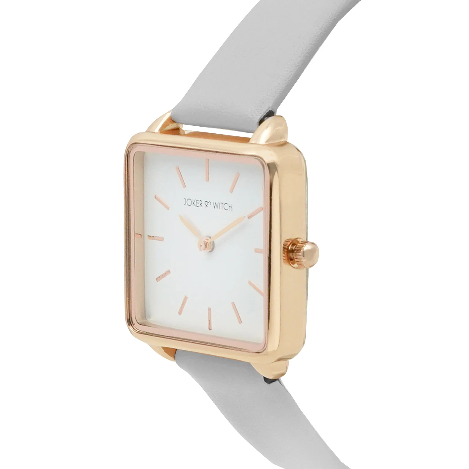 Emily White Small Square Dial Grey PU Strap Women's Watch - Image 3
