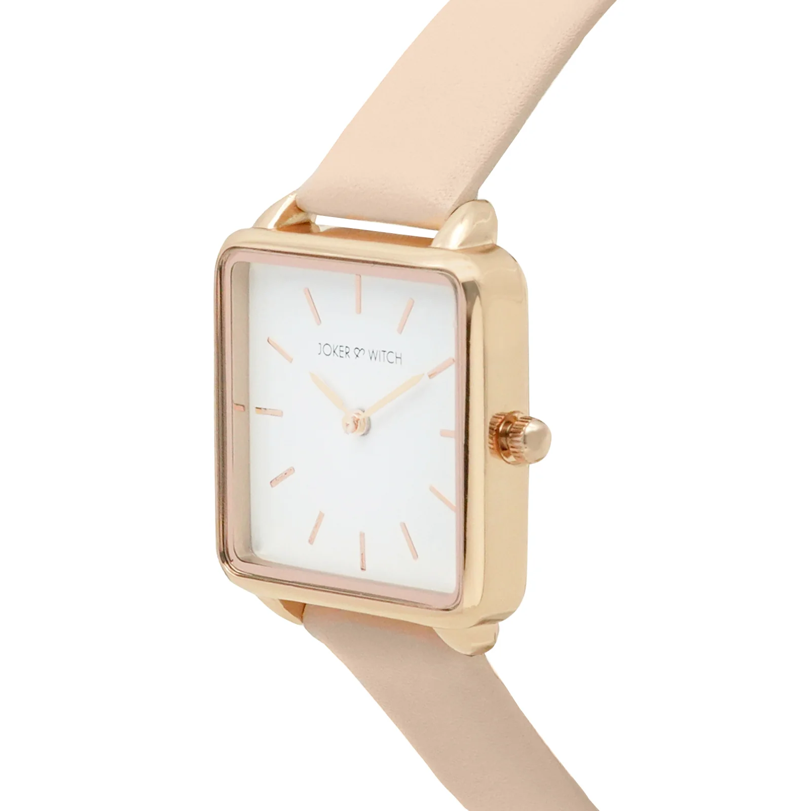 Emily White Small Square Dial Pink PU Strap Women's Watch - Image 3