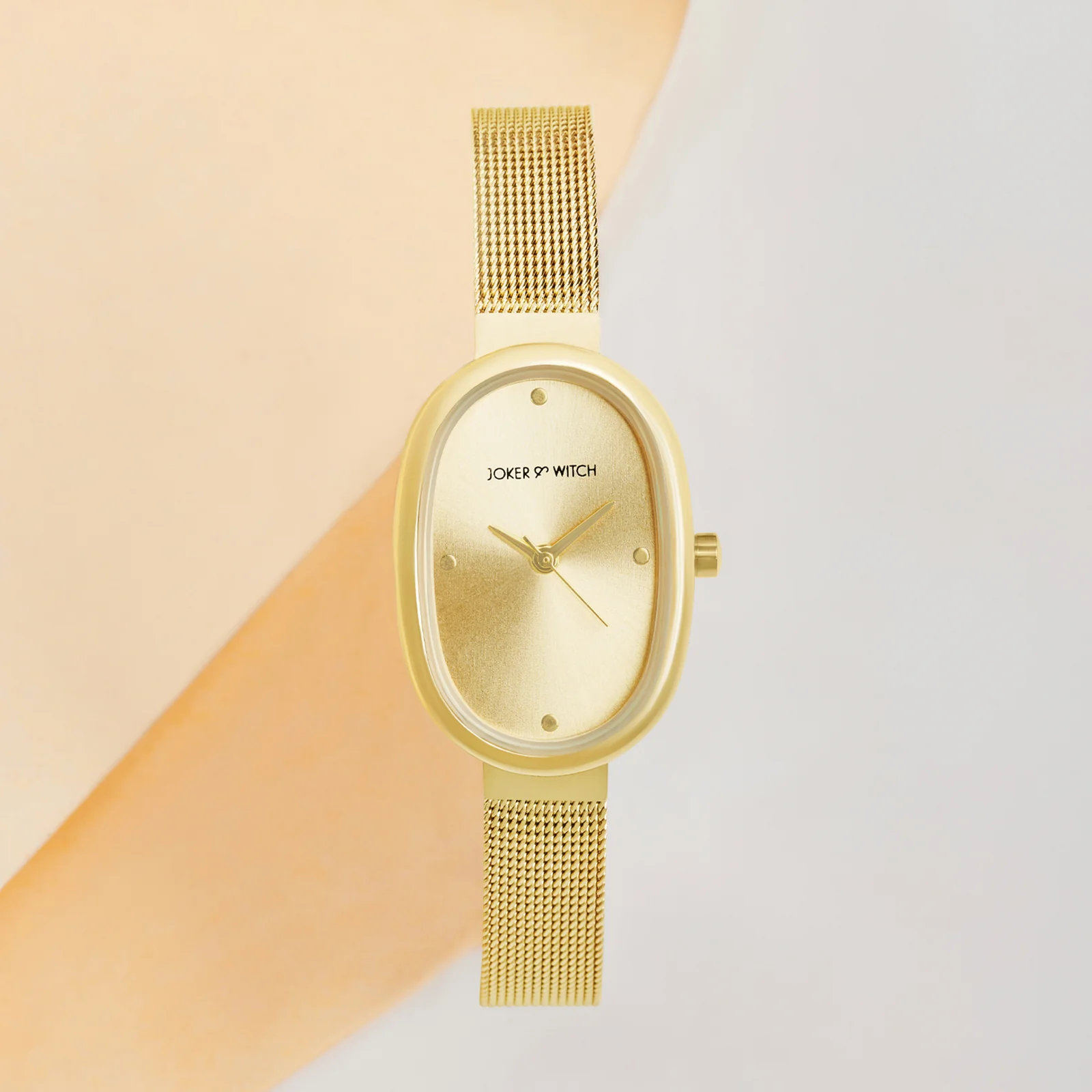Enola Gold Small Oval Dial Mesh Strap Women's Watch - Image 2