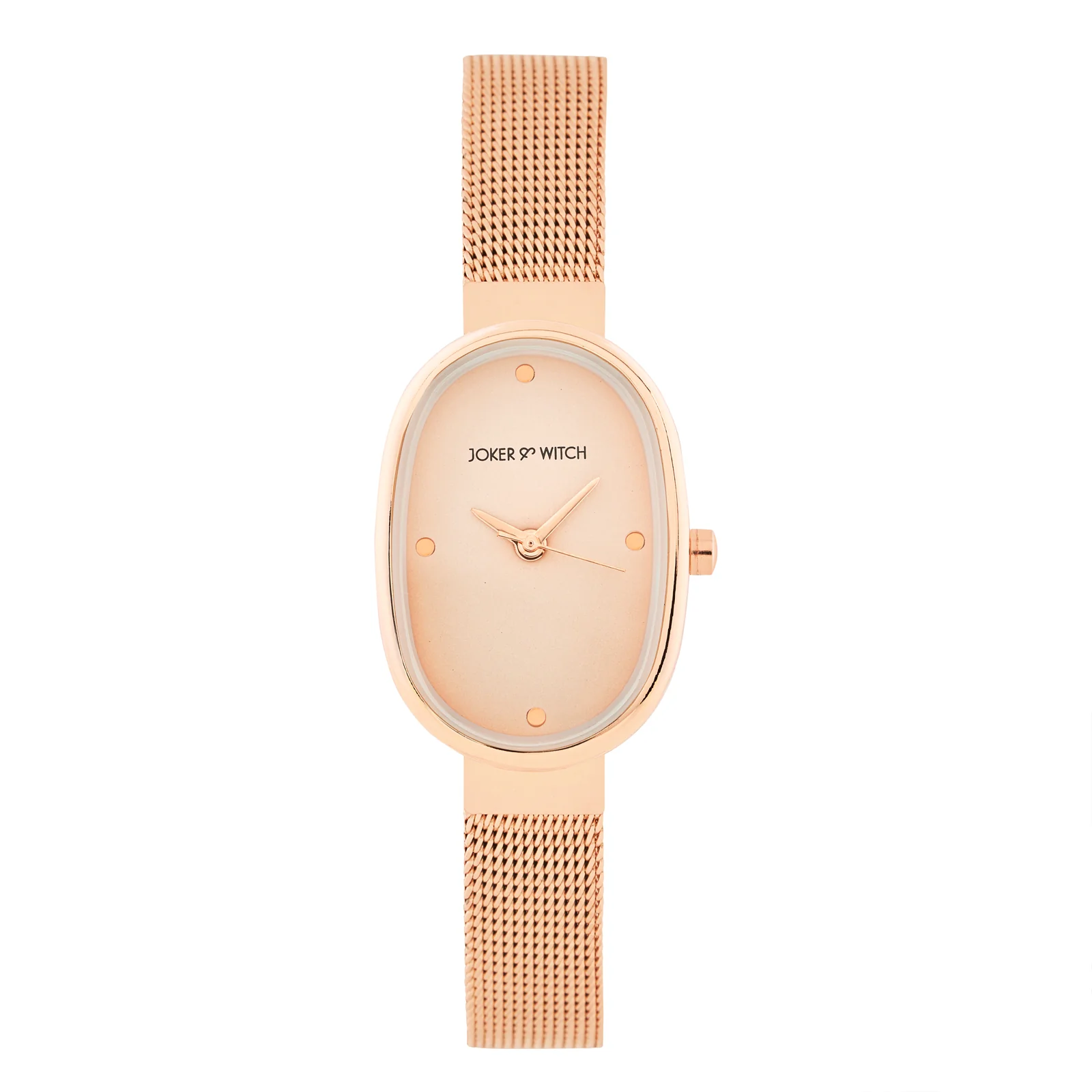 Enola Rose Gold Small Oval Dial Mesh Strap Women's Watch - Image 3
