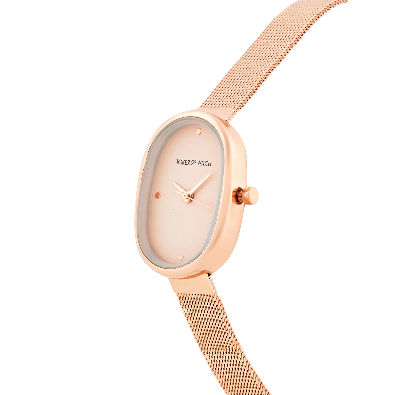 Enola Rose Gold Small Oval Dial Mesh Strap Women's Watch - Image 4