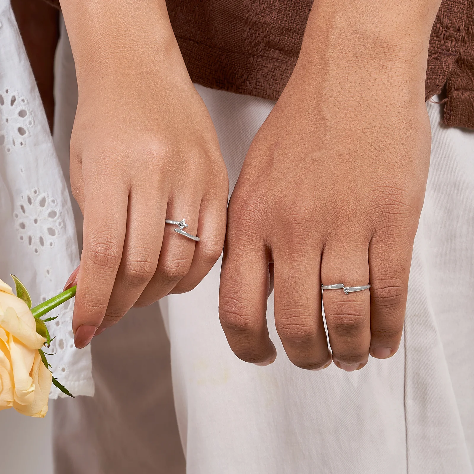 Erik & Christine Diamond Couple Rings - Image 3