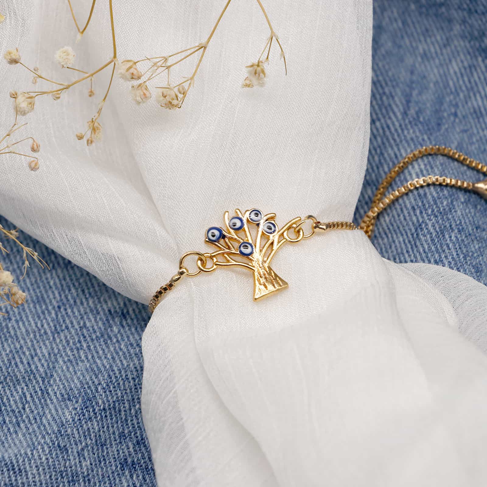 Esa Evil Eye Gold Bracelet - Image 2