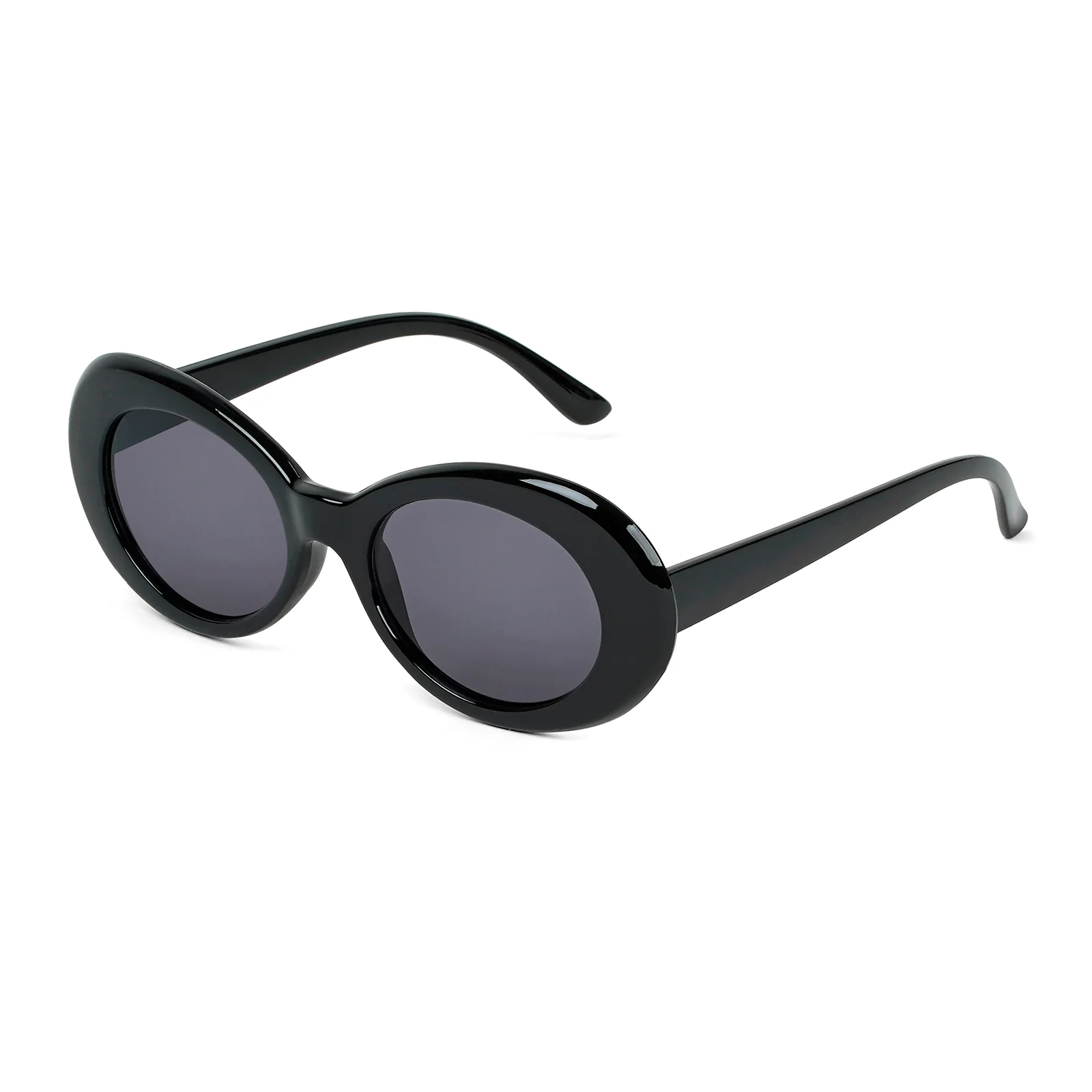 Estela Oval Black Sunglasses - Image 4