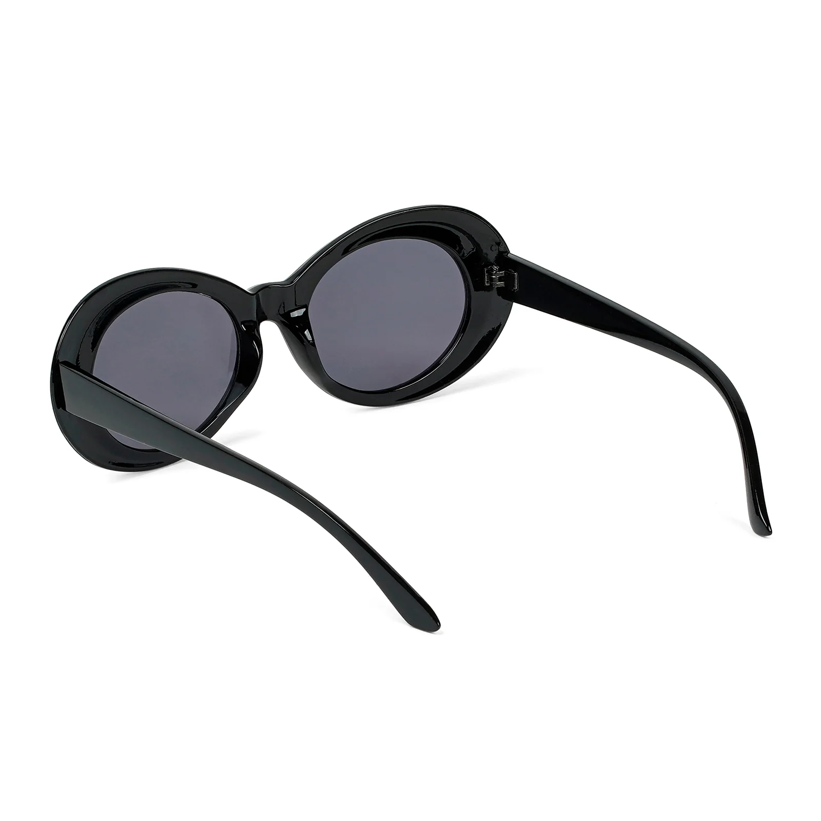 Estela Oval Black Sunglasses - Image 6