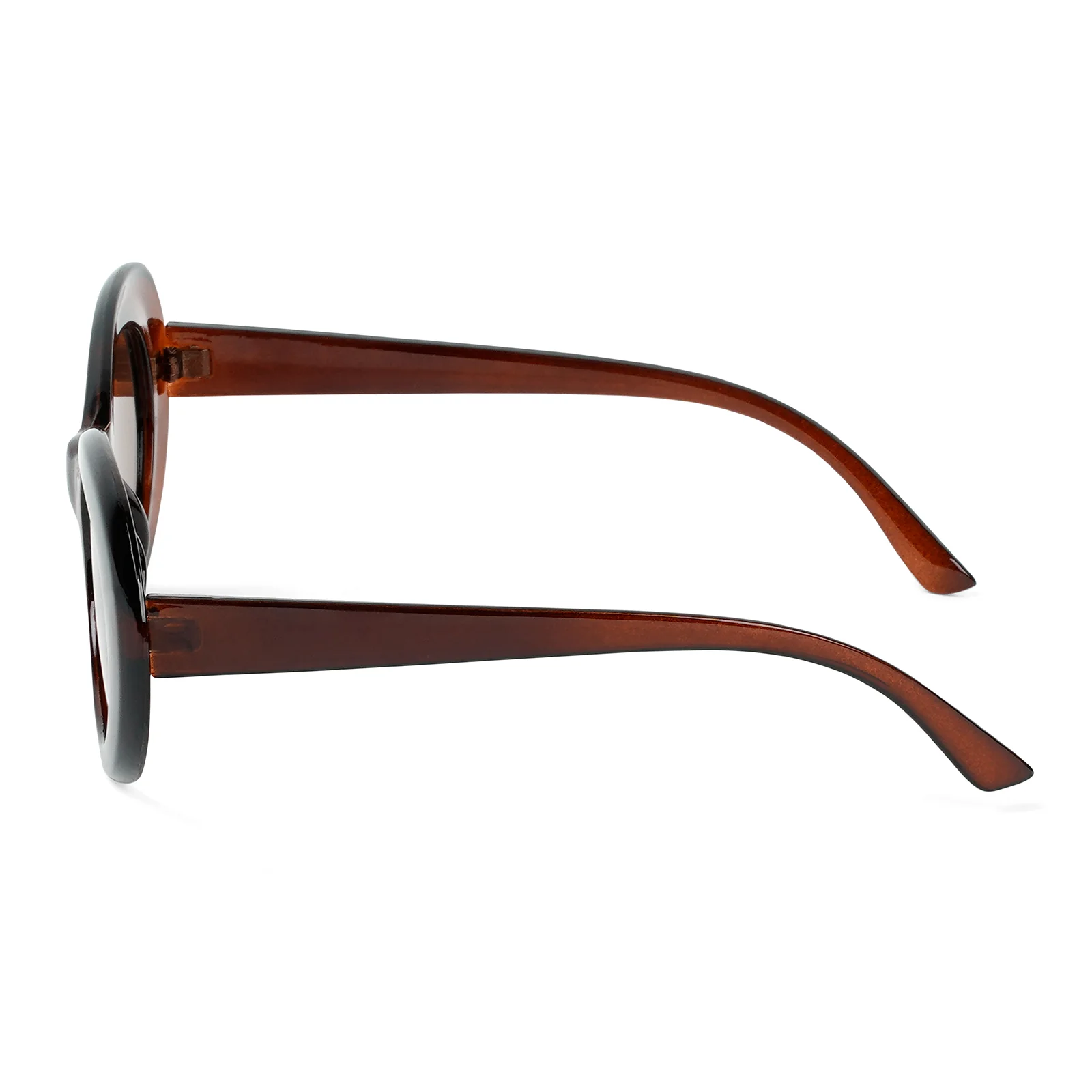 Estela Oval Brown Sunglasses - Image 5