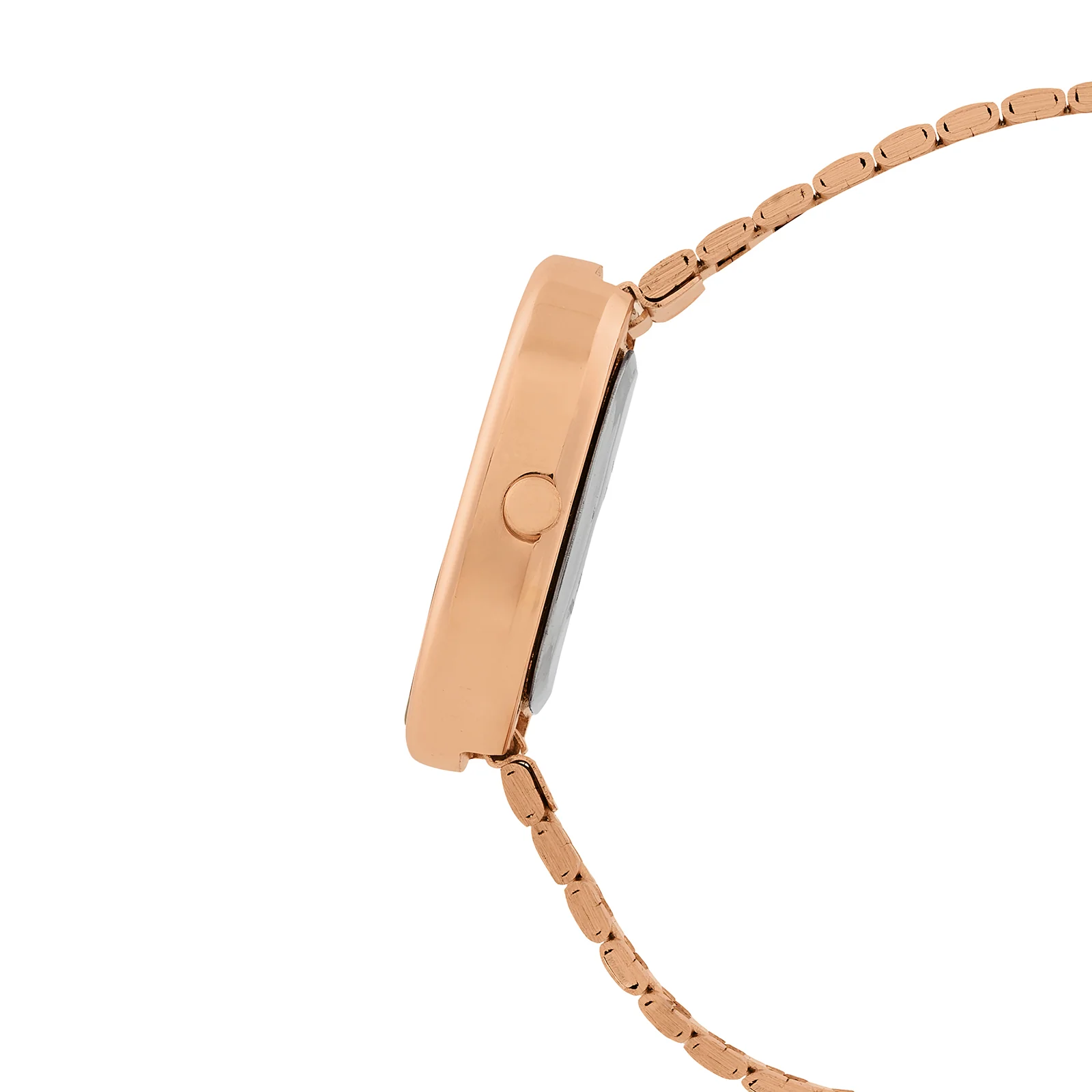 Eterna Black Small Oval Dial Rose Gold Linked Chain Strap Women's Watch - Image 5