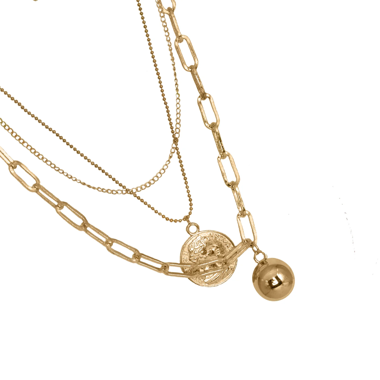 Etta Gold Link Chain Layered Necklace - Image 6