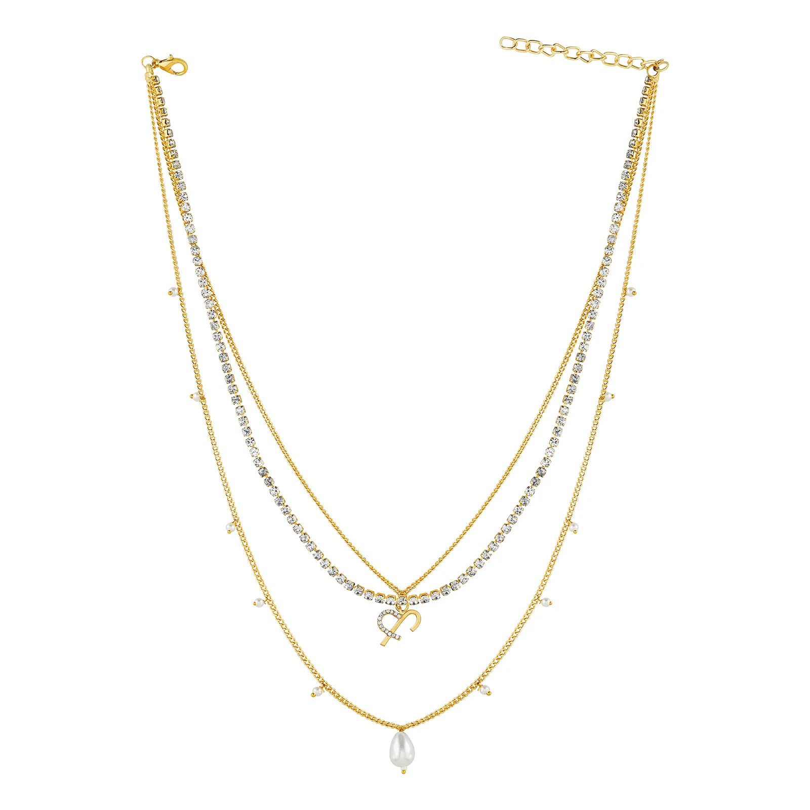 Eva Monogram Gold Necklace - Image 3