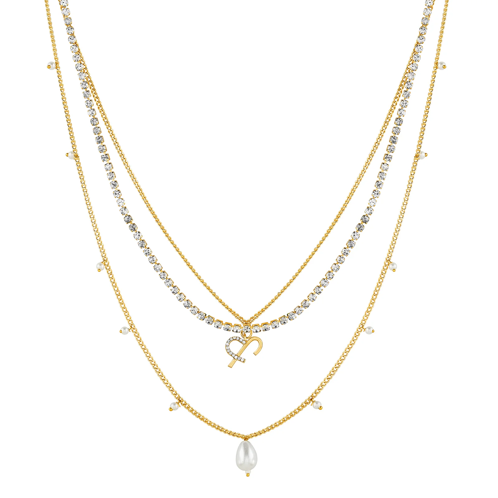 Eva Monogram Gold Necklace - Image 4
