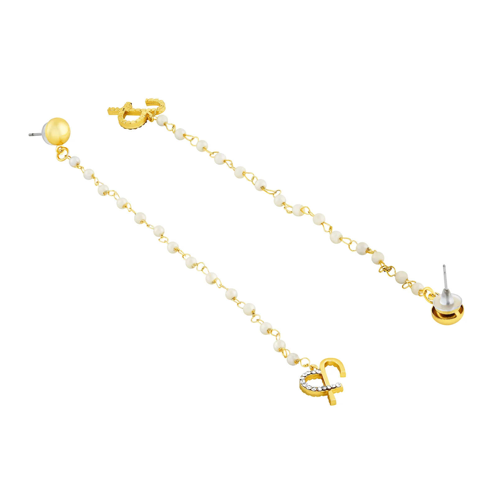 Evania Monogram Gold Earring - Image 5