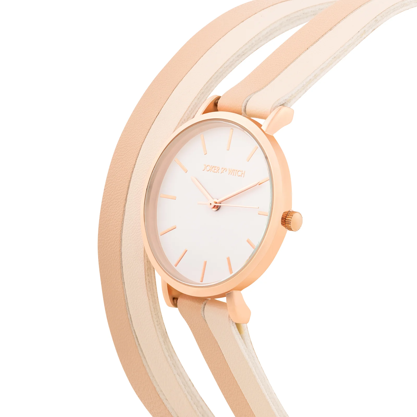 Eventide White Medium Dial Beige PU Wrap Around Strap Women's Watch - Image 4