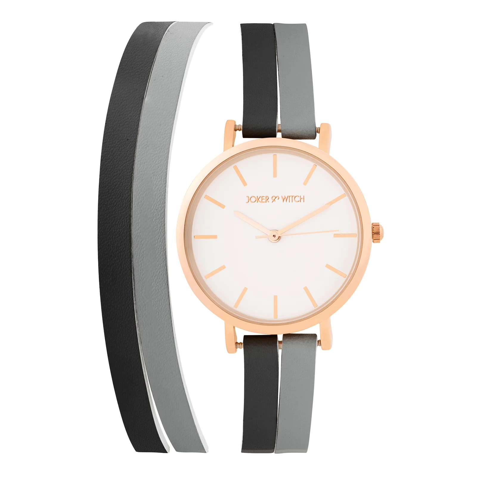 Eventide White Medium Dial Black PU Wrap Around Strap Women's Watch - Image 3