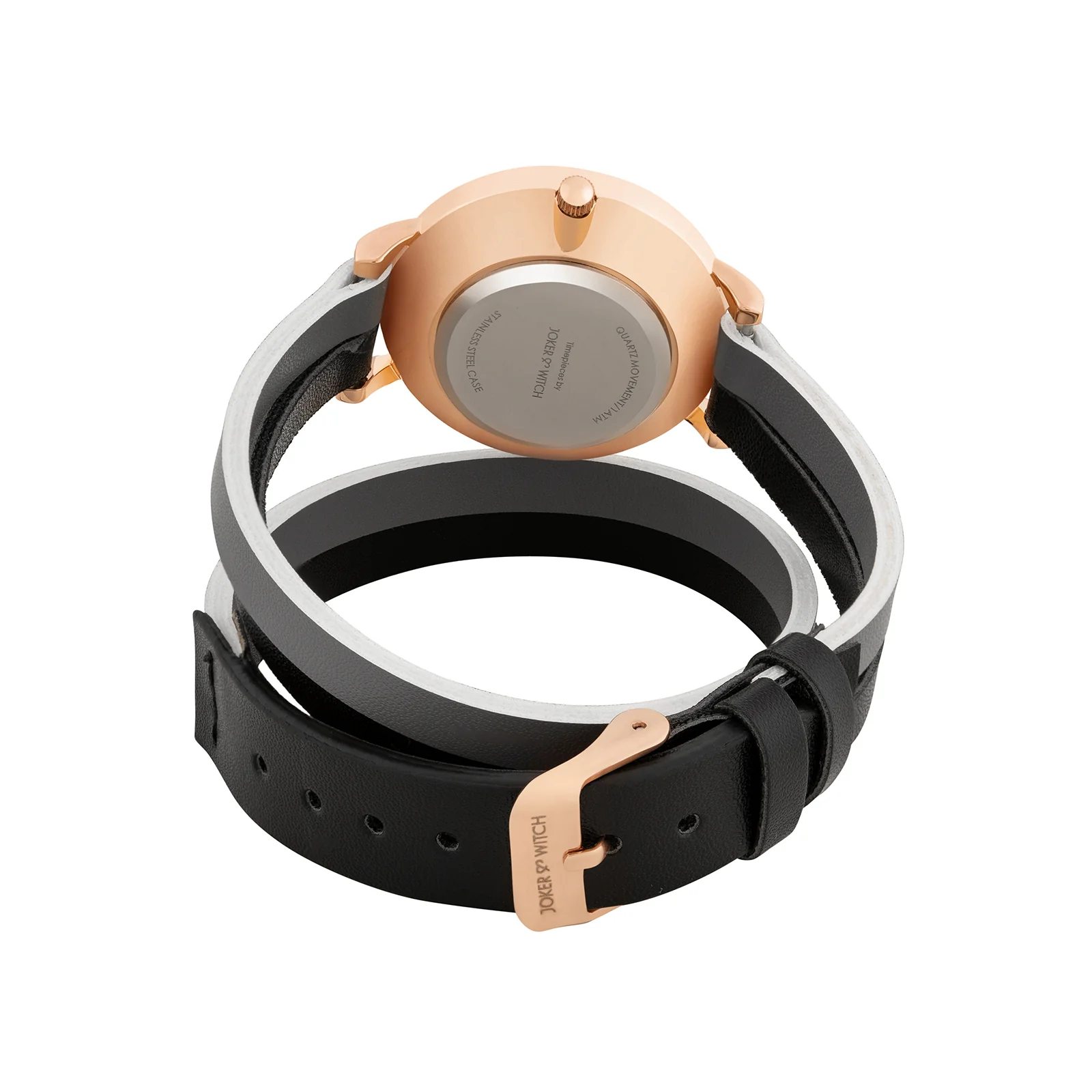 Eventide White Medium Dial Black PU Wrap Around Strap Women's Watch - Image 6