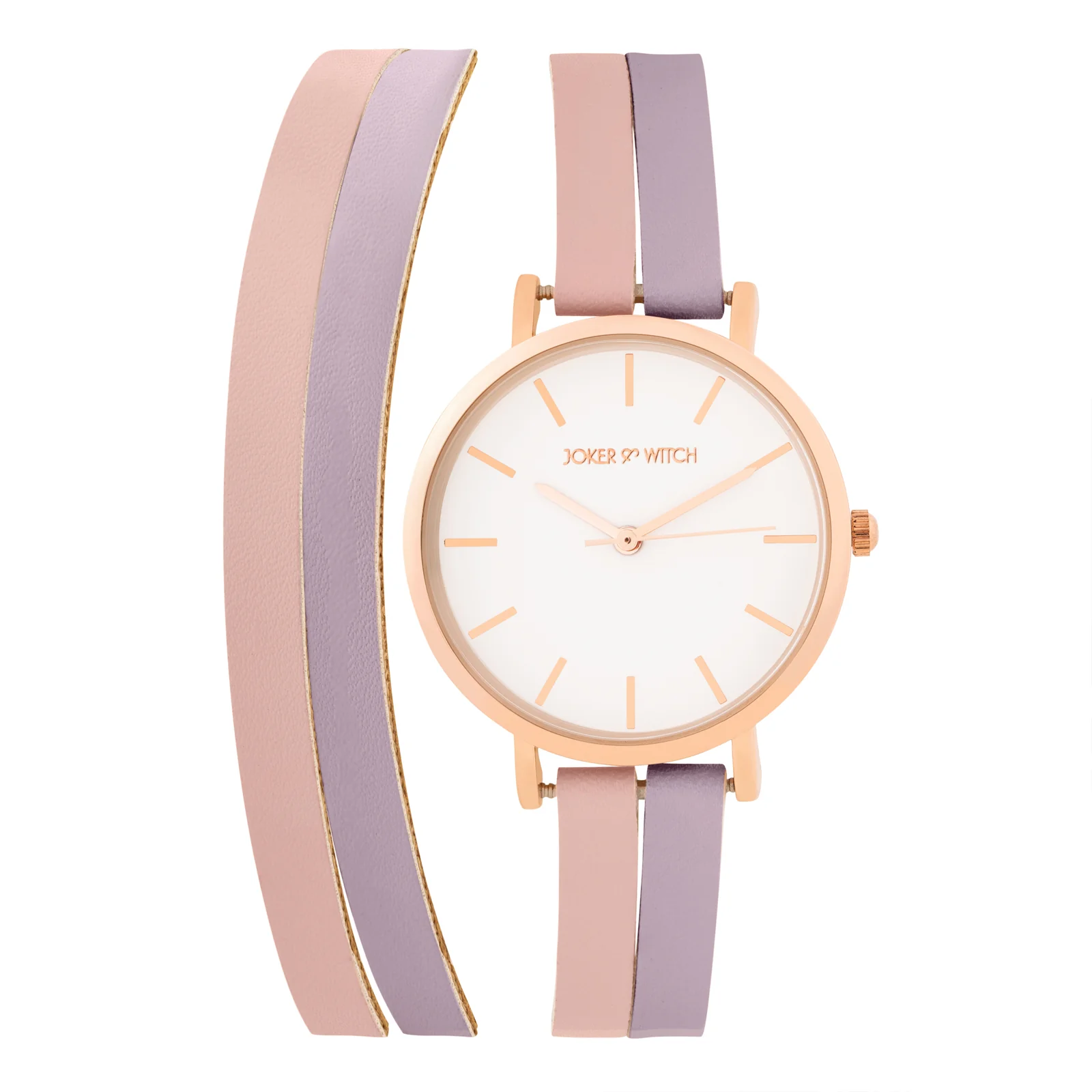 Eventide White Medium Dial Lavender PU Wrap Around Strap Women's Watch - Image 3