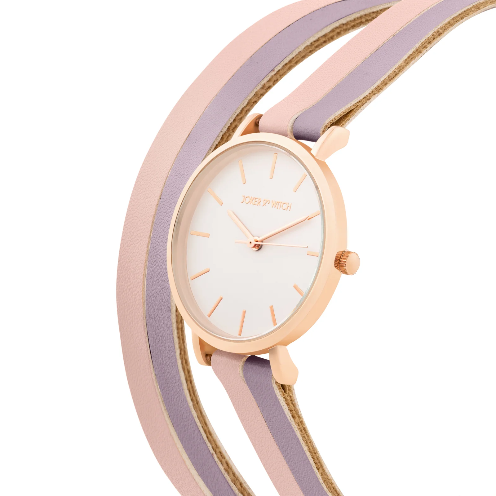 Eventide White Medium Dial Lavender PU Wrap Around Strap Women's Watch - Image 4