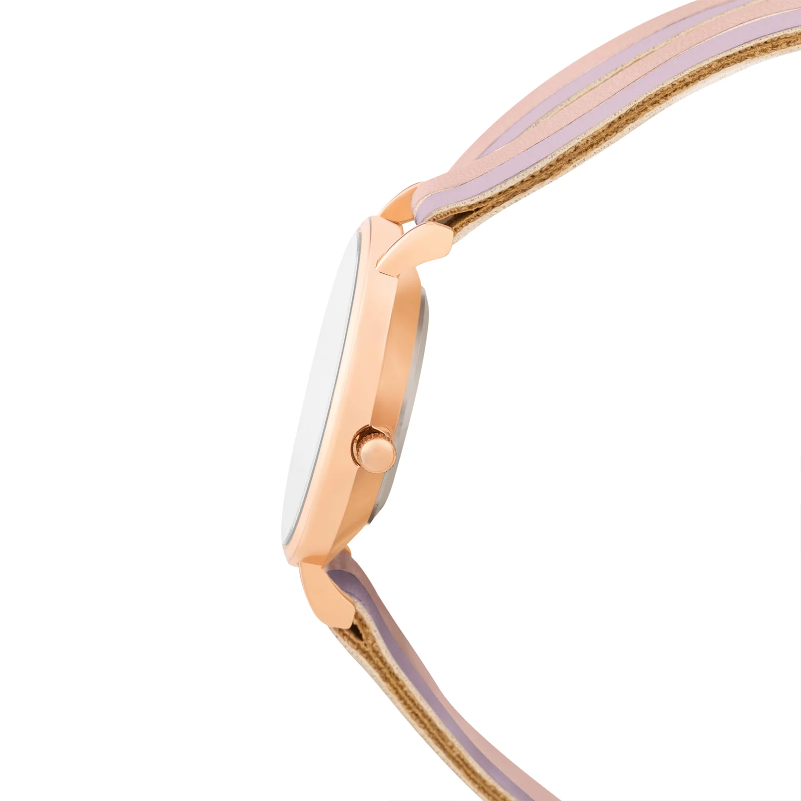 Eventide White Medium Dial Lavender PU Wrap Around Strap Women's Watch - Image 5