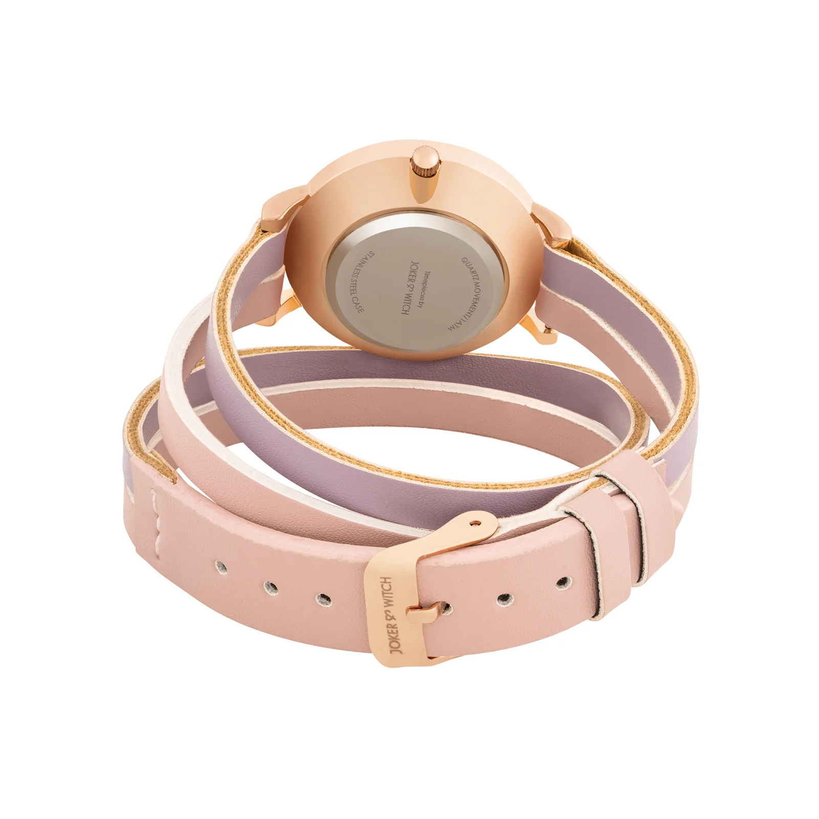 Eventide White Medium Dial Lavender PU Wrap Around Strap Women's Watch - Image 6