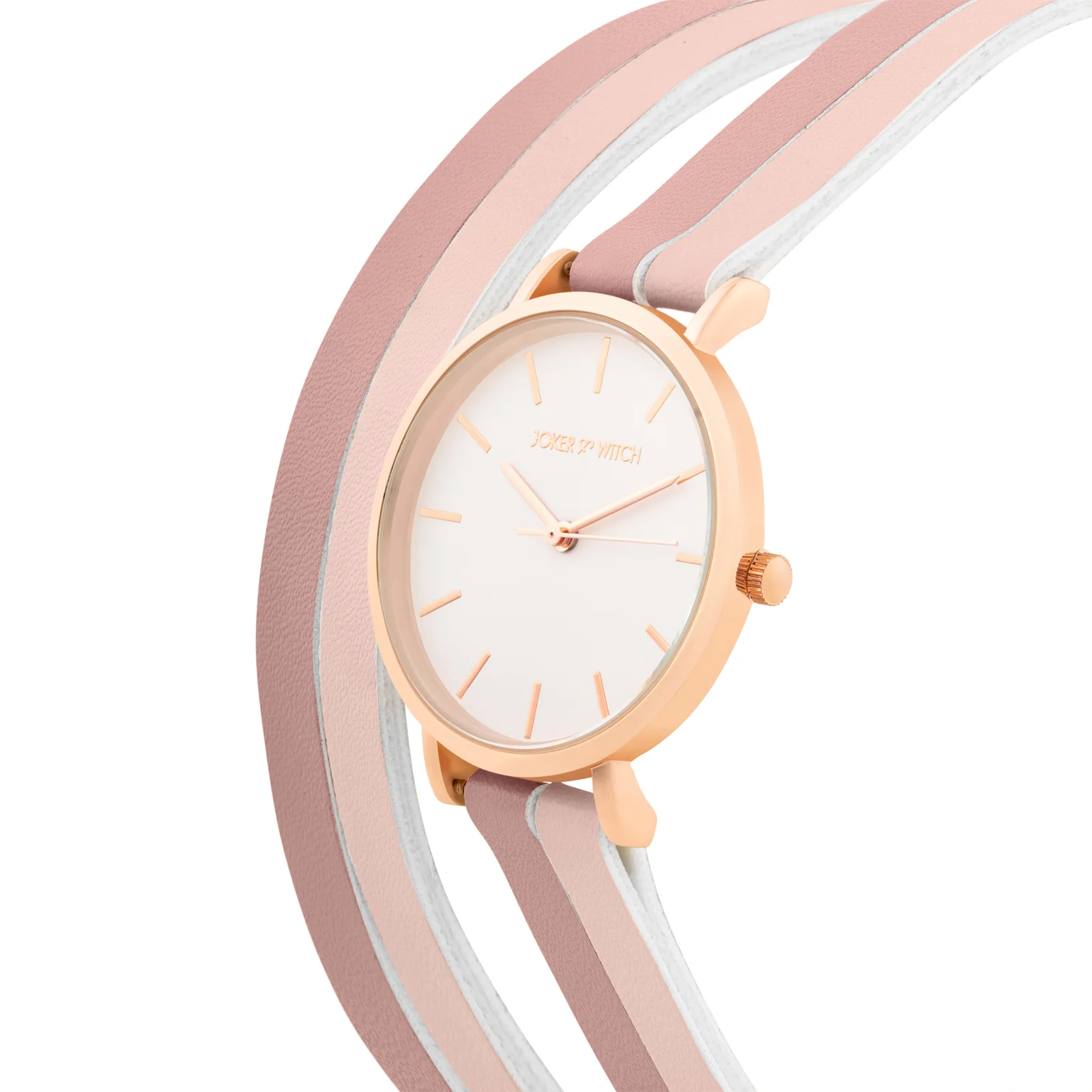 Eventide White Medium Dial Pink PU Wrap Around Strap Women's Watch - Image 4