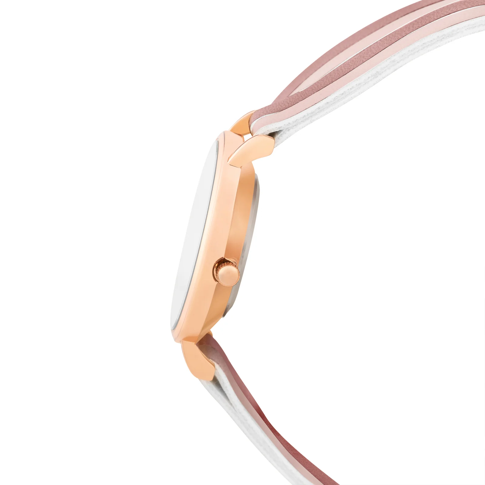 Eventide White Medium Dial Pink PU Wrap Around Strap Women's Watch - Image 5