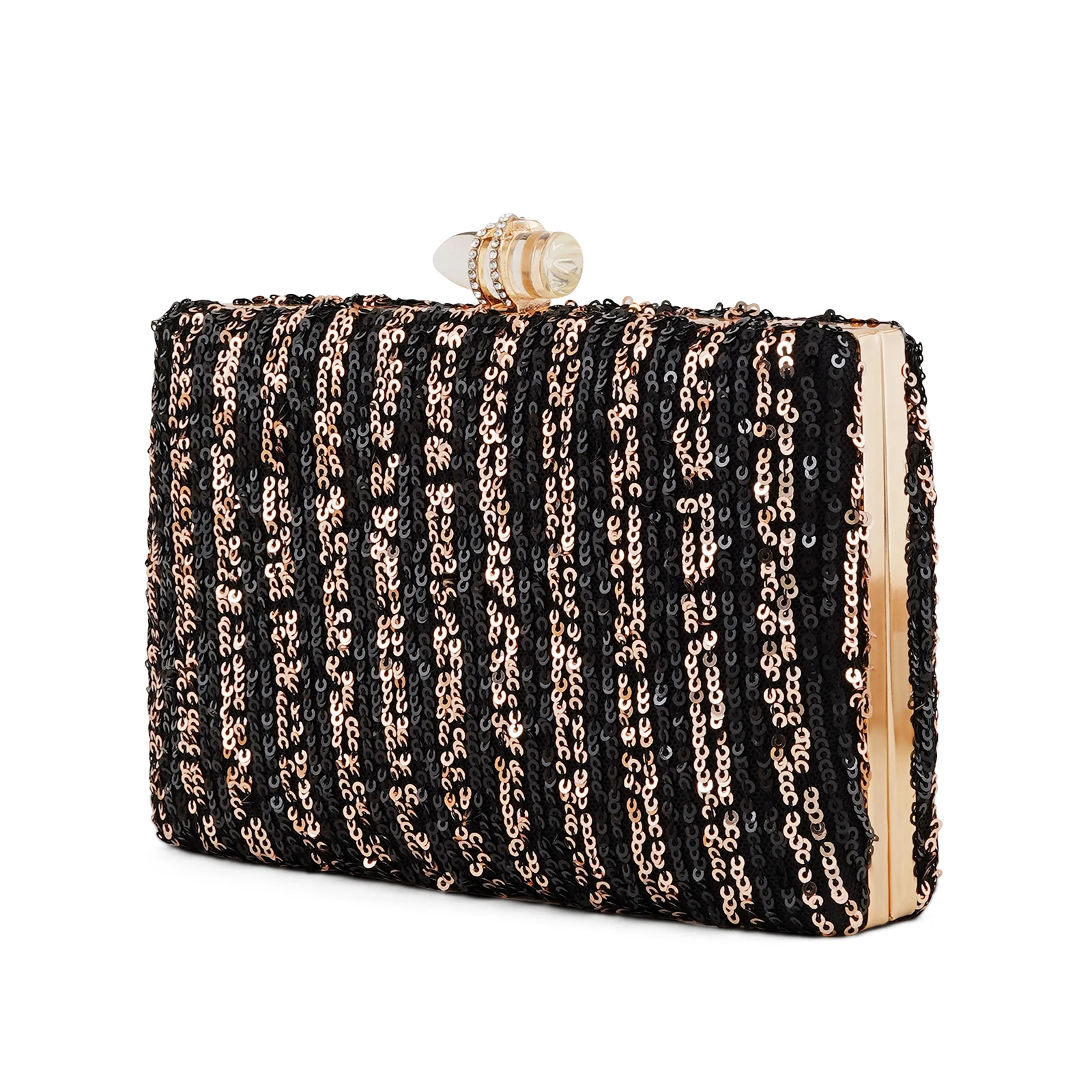 Ezra Black & Silver Sequin Clutch - Image 5
