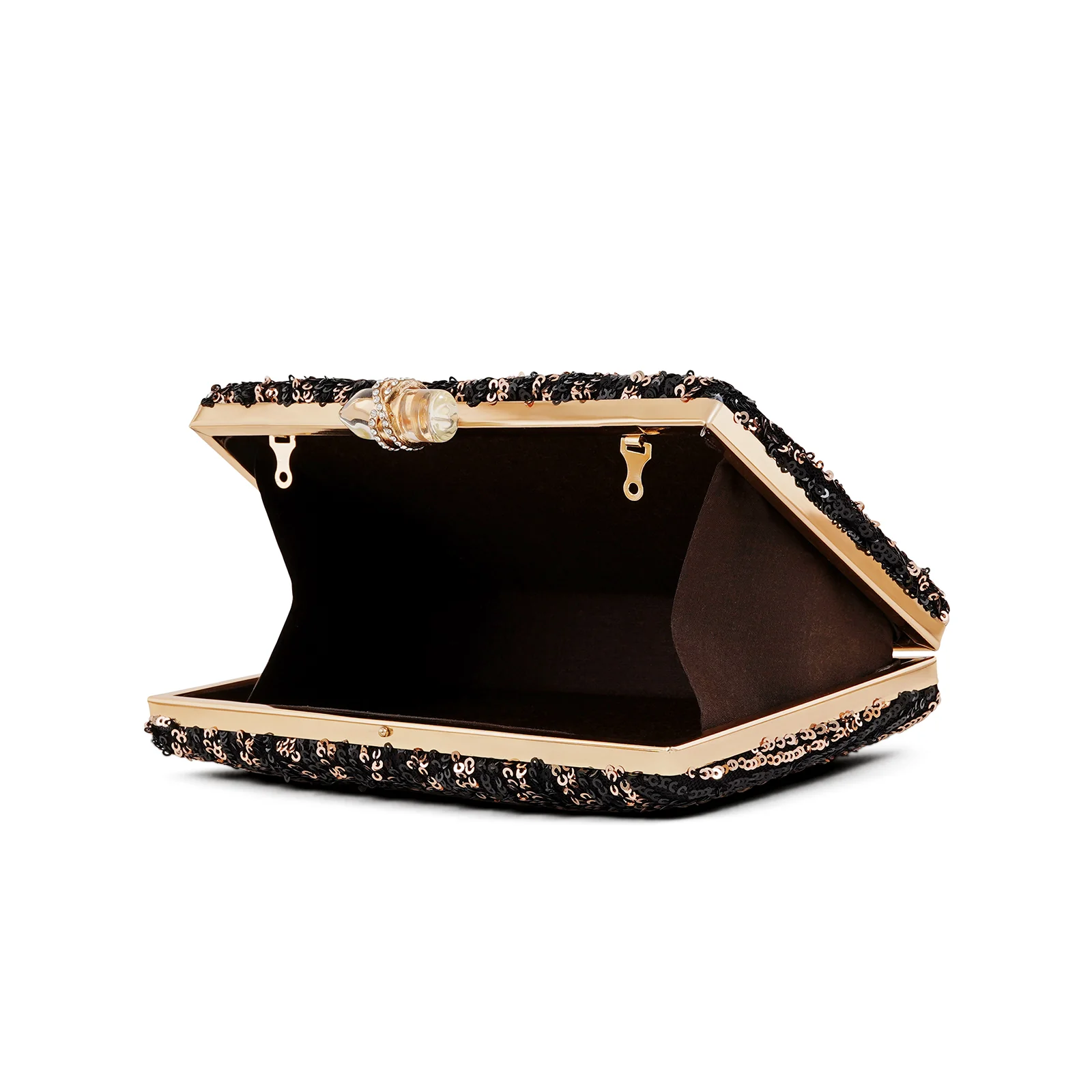 Ezra Black & Silver Sequin Clutch - Image 7