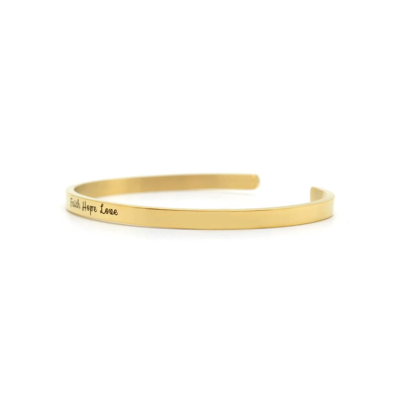 Faith Hope Love Gold Mantra Band - Image 4