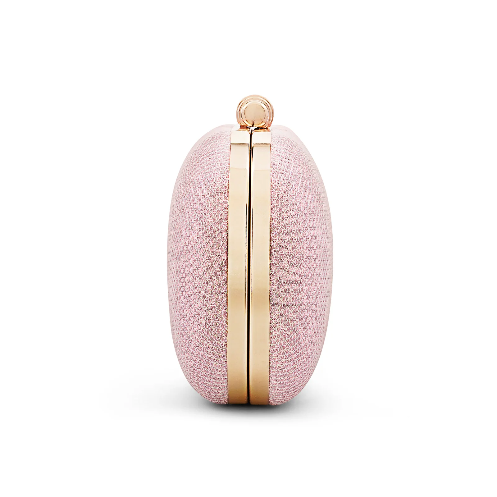 Farrah Shimmery Pink Metallic Clutch - Image 6