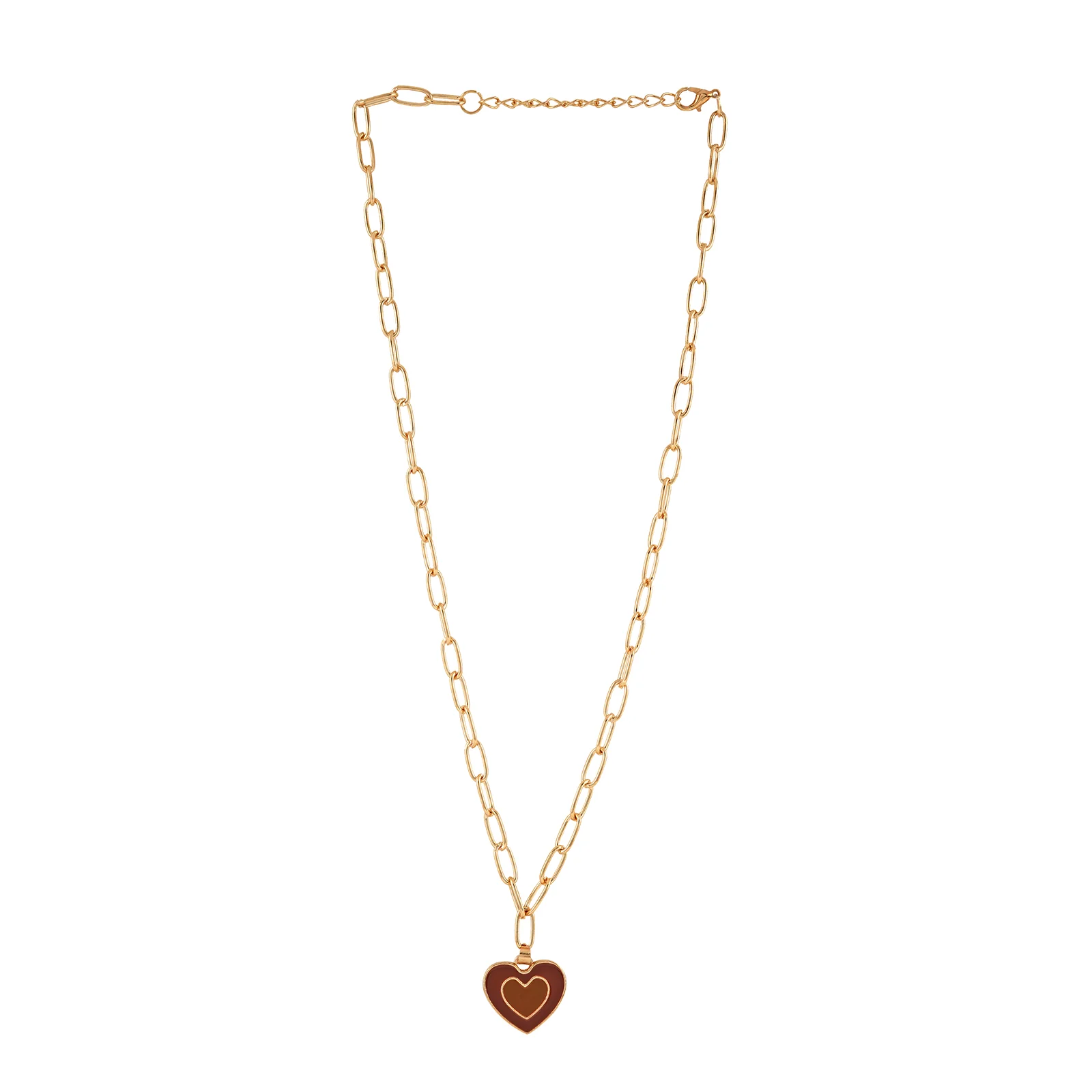 Faye Full Red Heart Necklace - Image 3