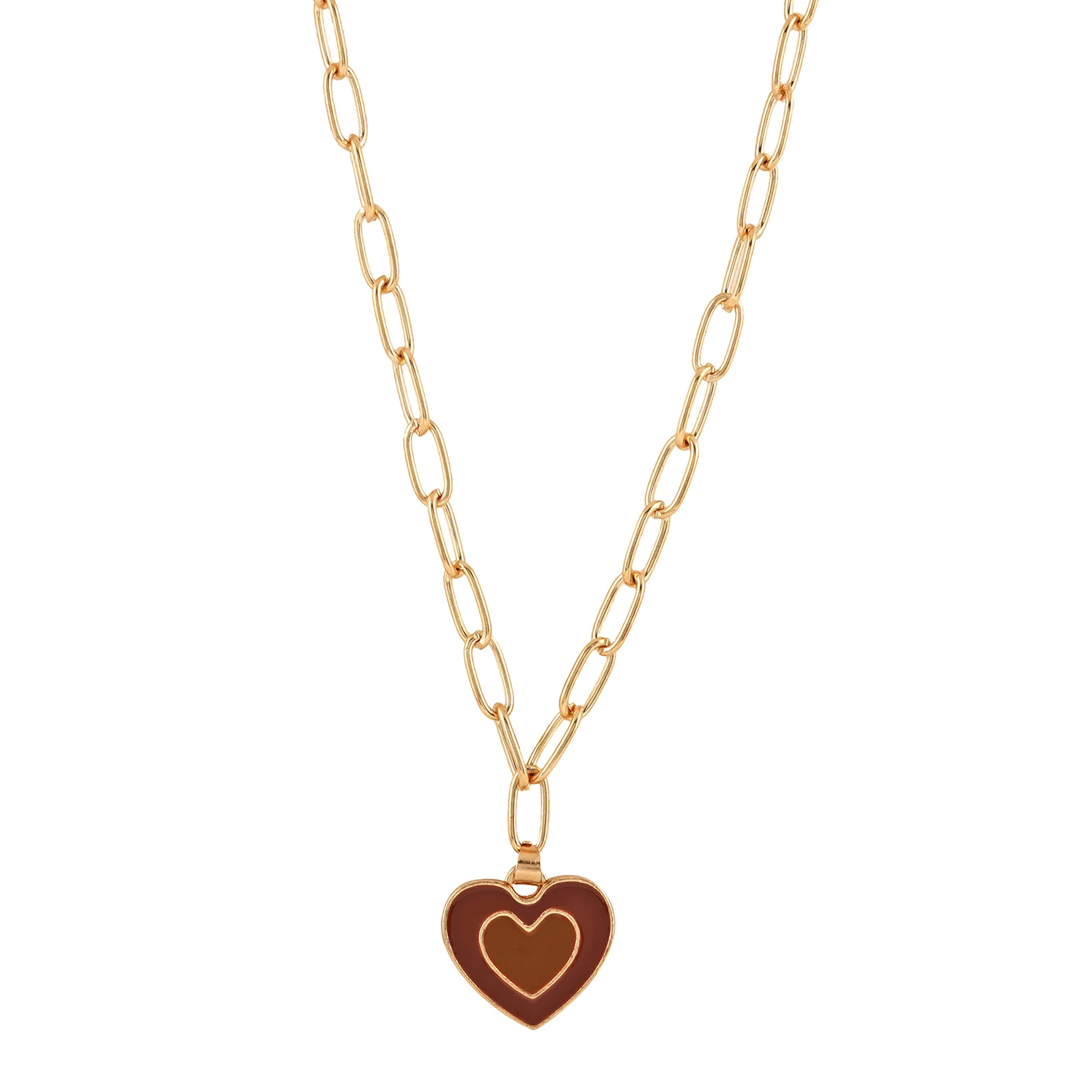 Faye Full Red Heart Necklace - Image 4