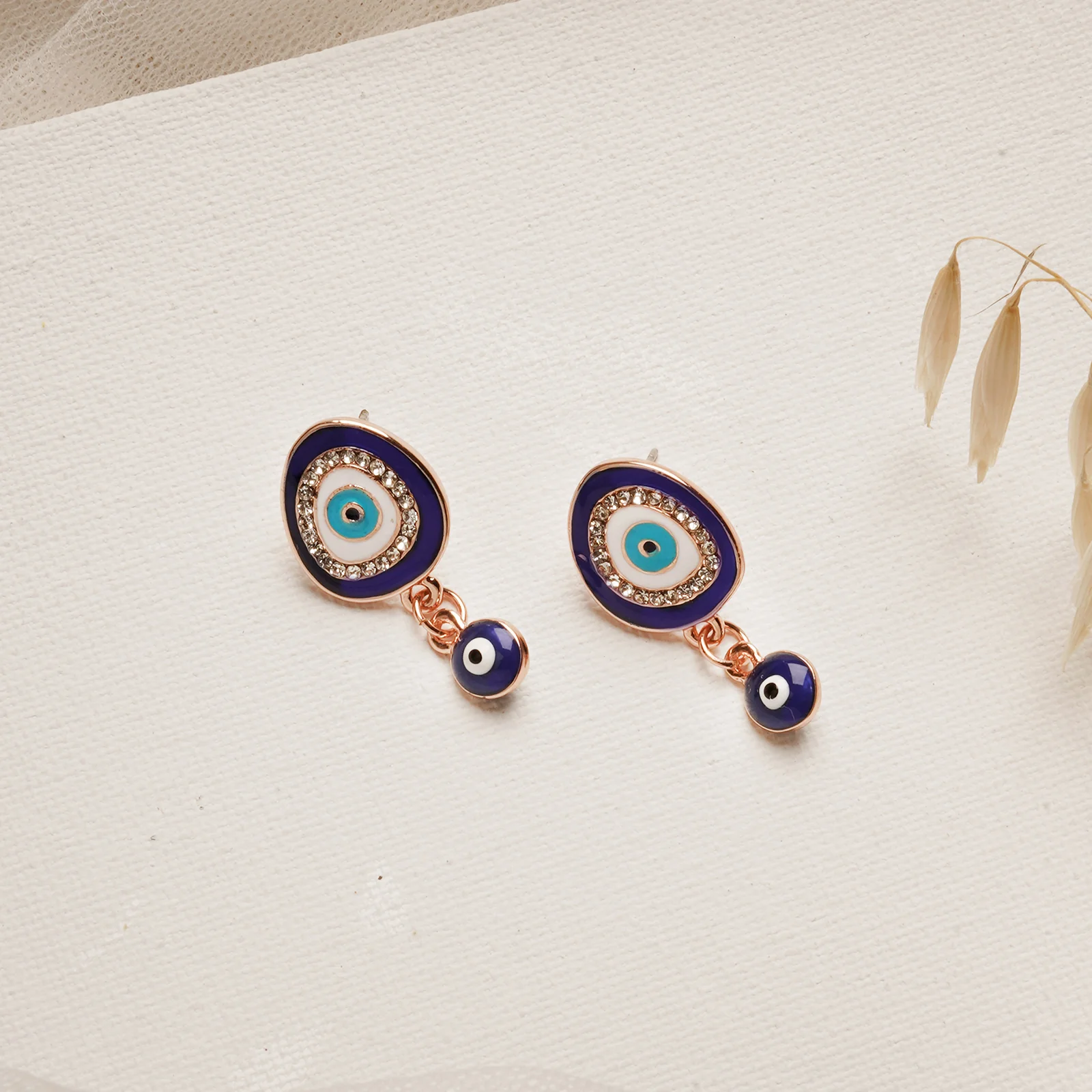 Felix Blue Evil Eye Earrings - Image 2