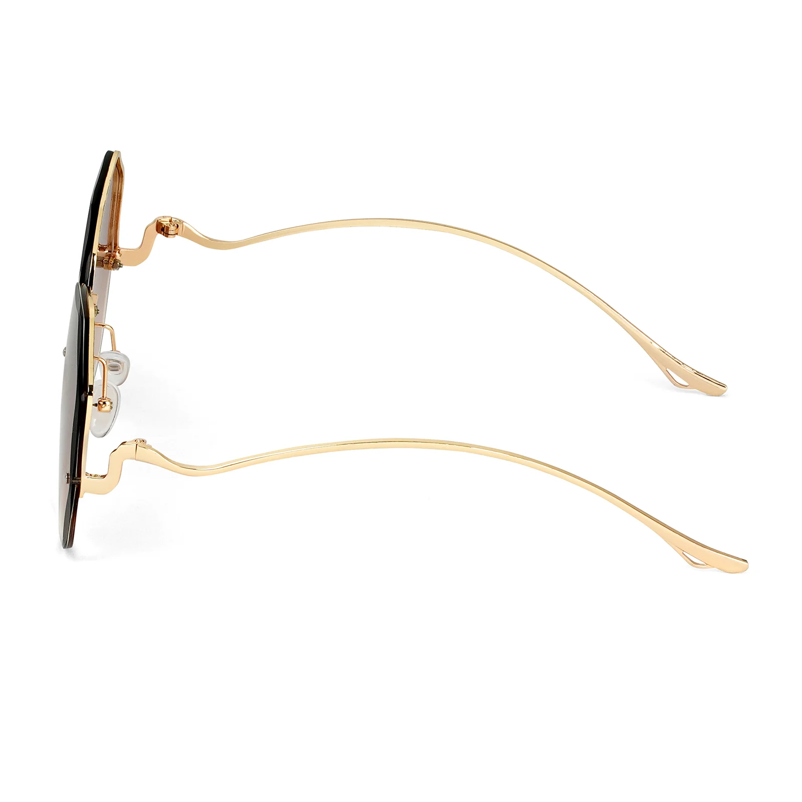 Fetucia Octagon Round  Brown  Sunglasses - Image 5