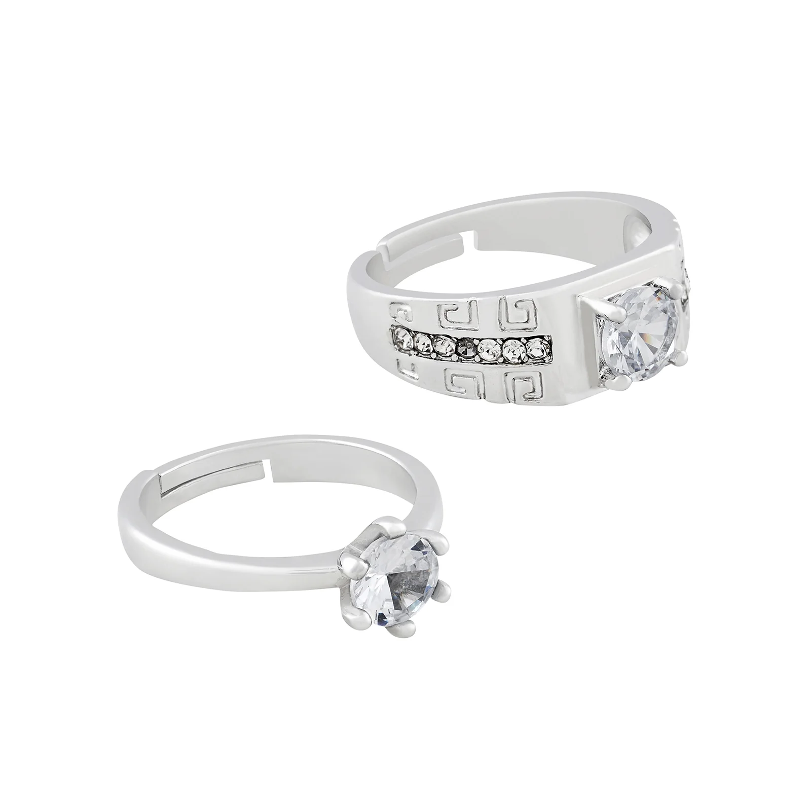 Finn & Rey Silver Pagoda Couple Rings - Image 4