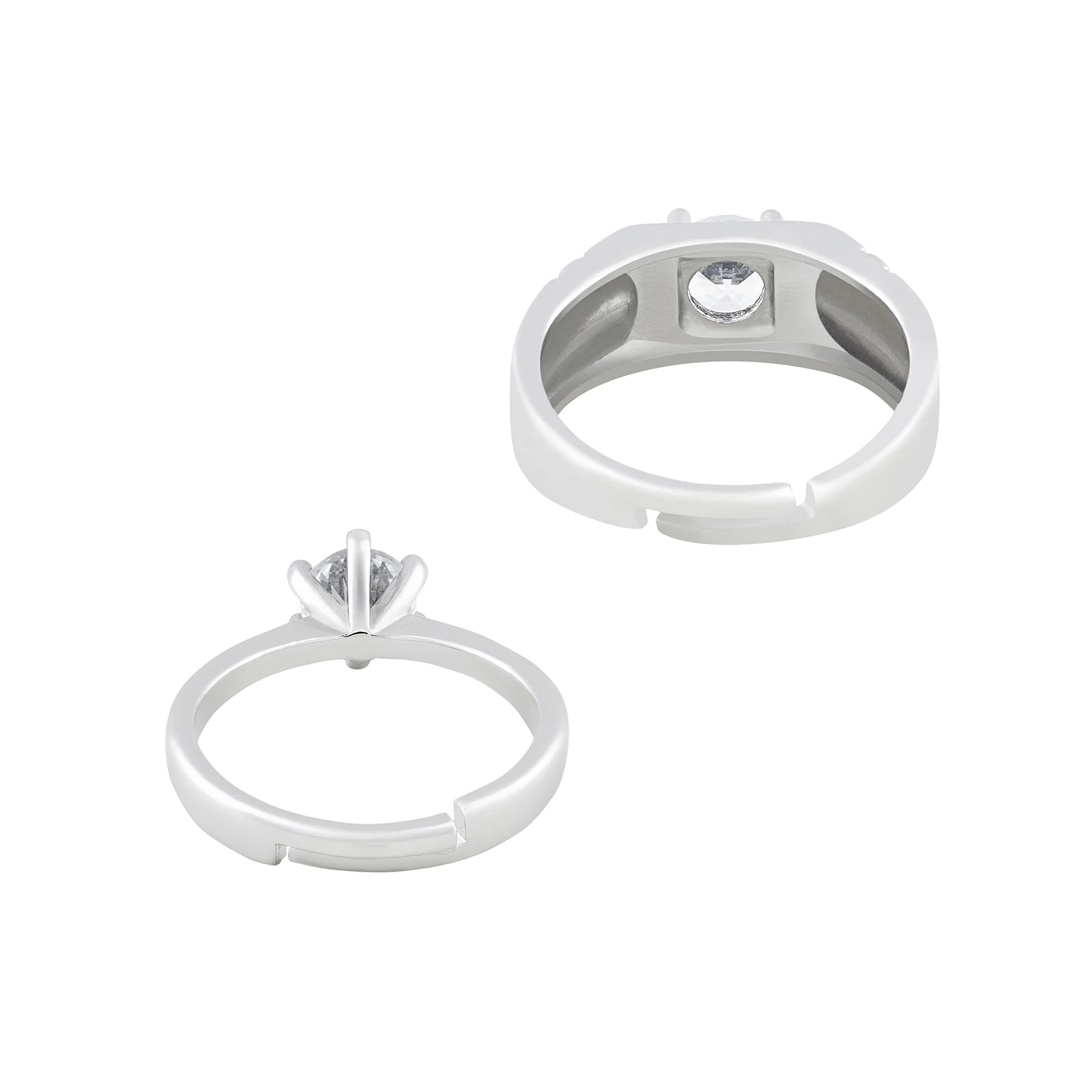 Finn & Rey Silver Pagoda Couple Rings - Image 5
